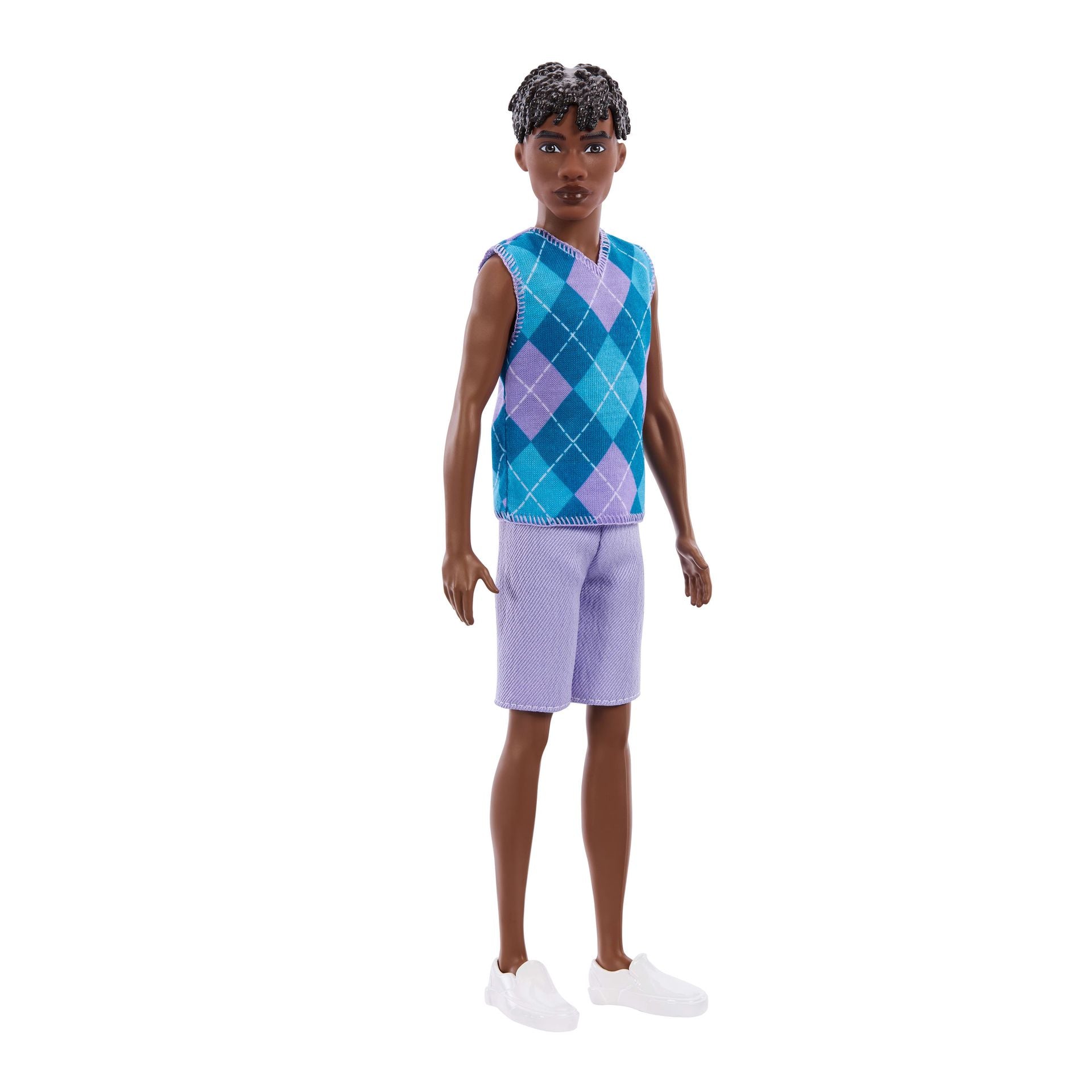 Barbie Ken Fashionista Doll - 253 Blue & Purple Argyle Vest