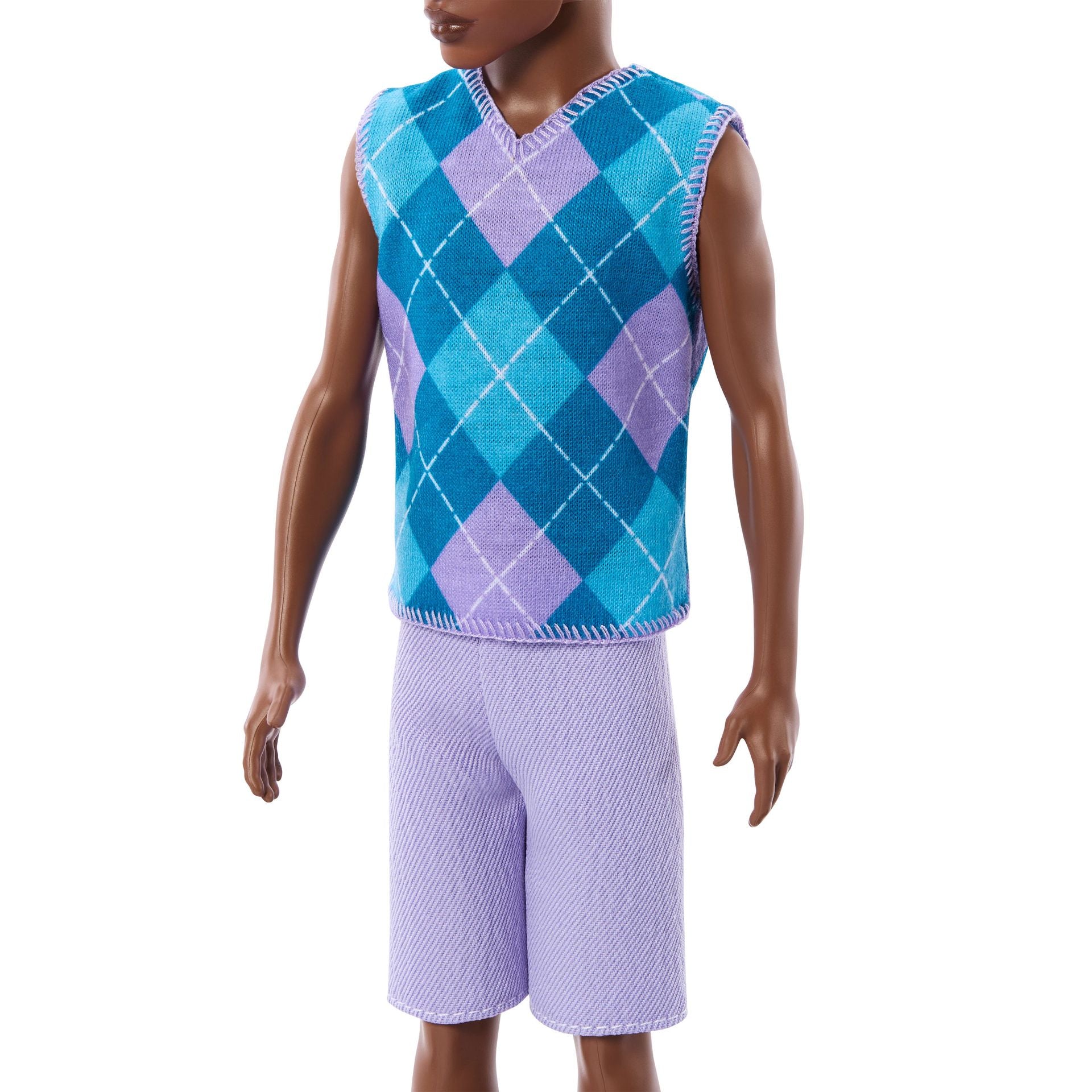 Barbie Ken Fashionista Doll - 253 Blue & Purple Argyle Vest
