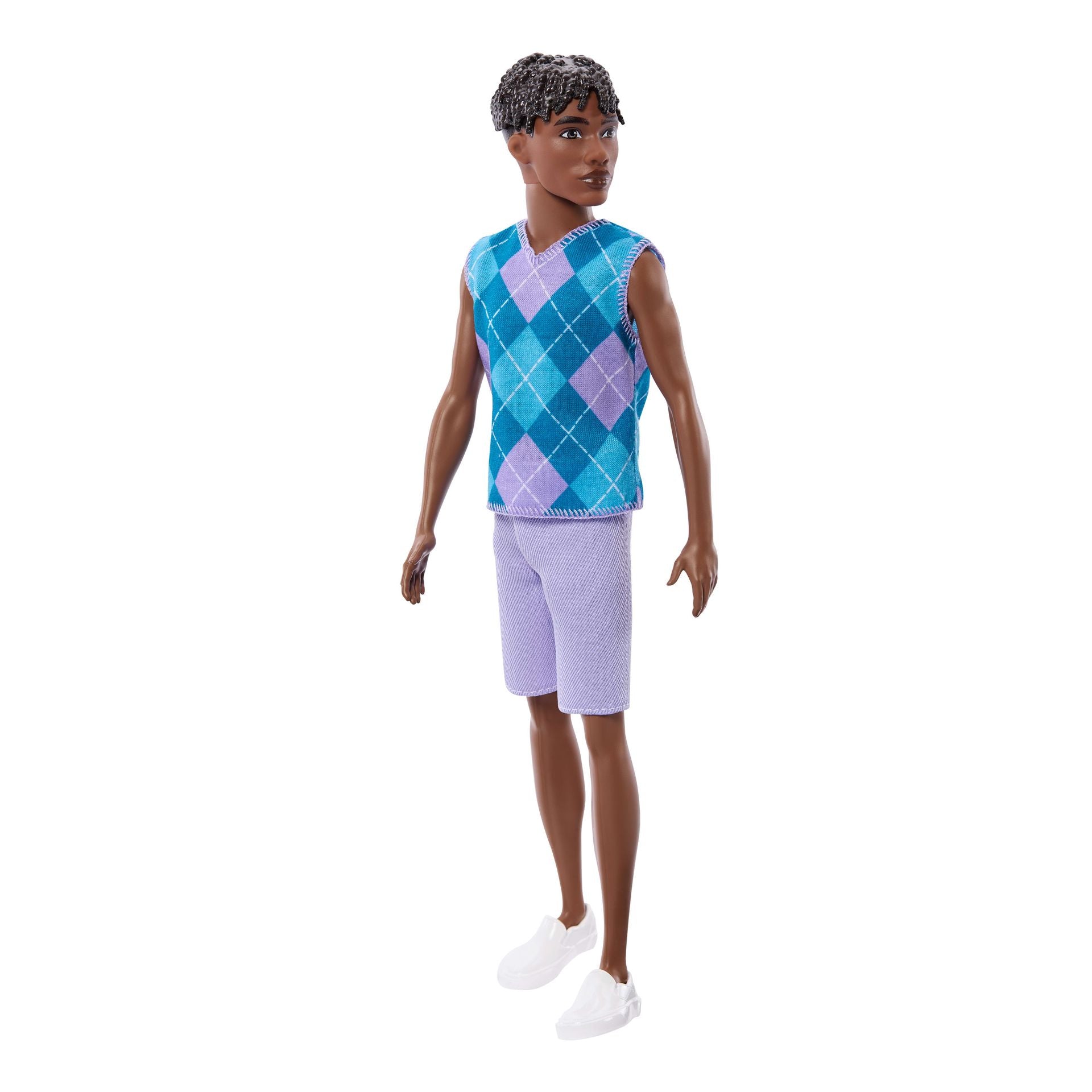 Barbie Ken Fashionista Doll - 253 Blue & Purple Argyle Vest