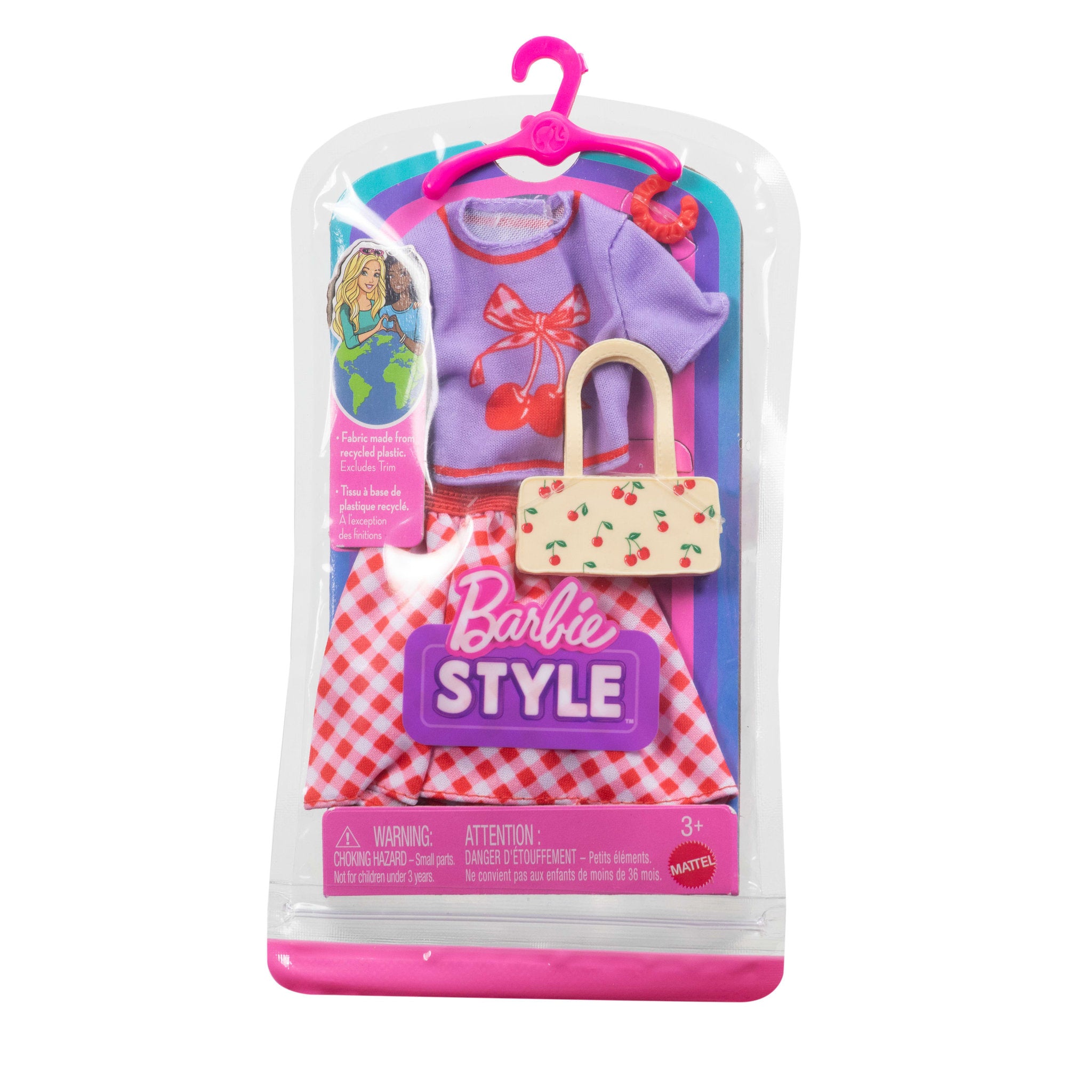 Barbie Style Fashion Pack Cherry Top and Plaid Skirt