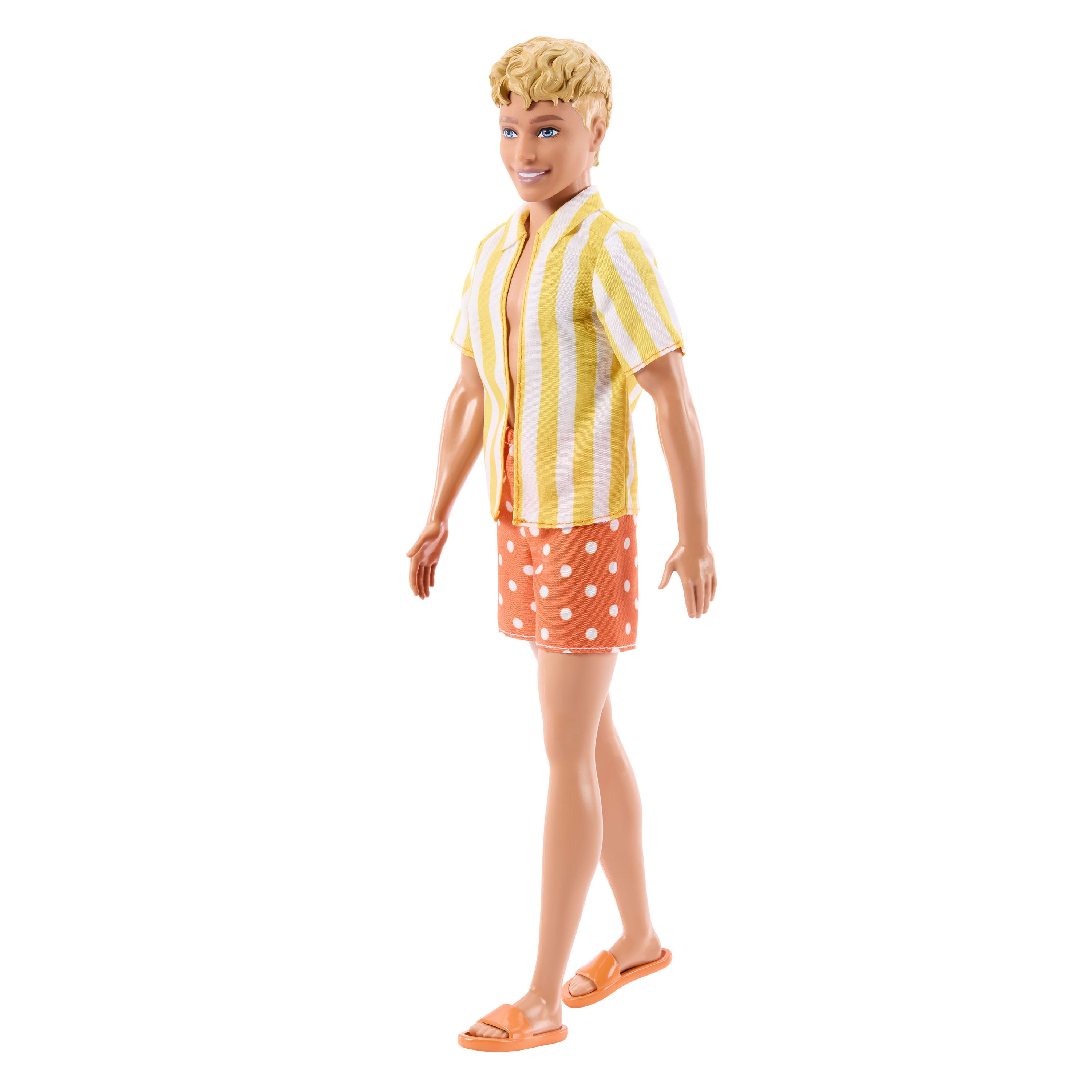 Barbie Ken Fashionista Doll - 252 Yellow Stripe Shirt & Orange Polka Dot Shorts