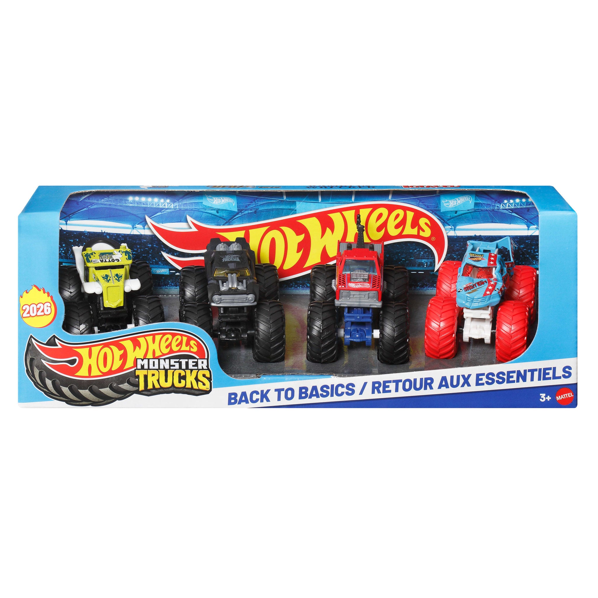 Hot Wheels Monster Trucks 4 Pack - Back To Basics