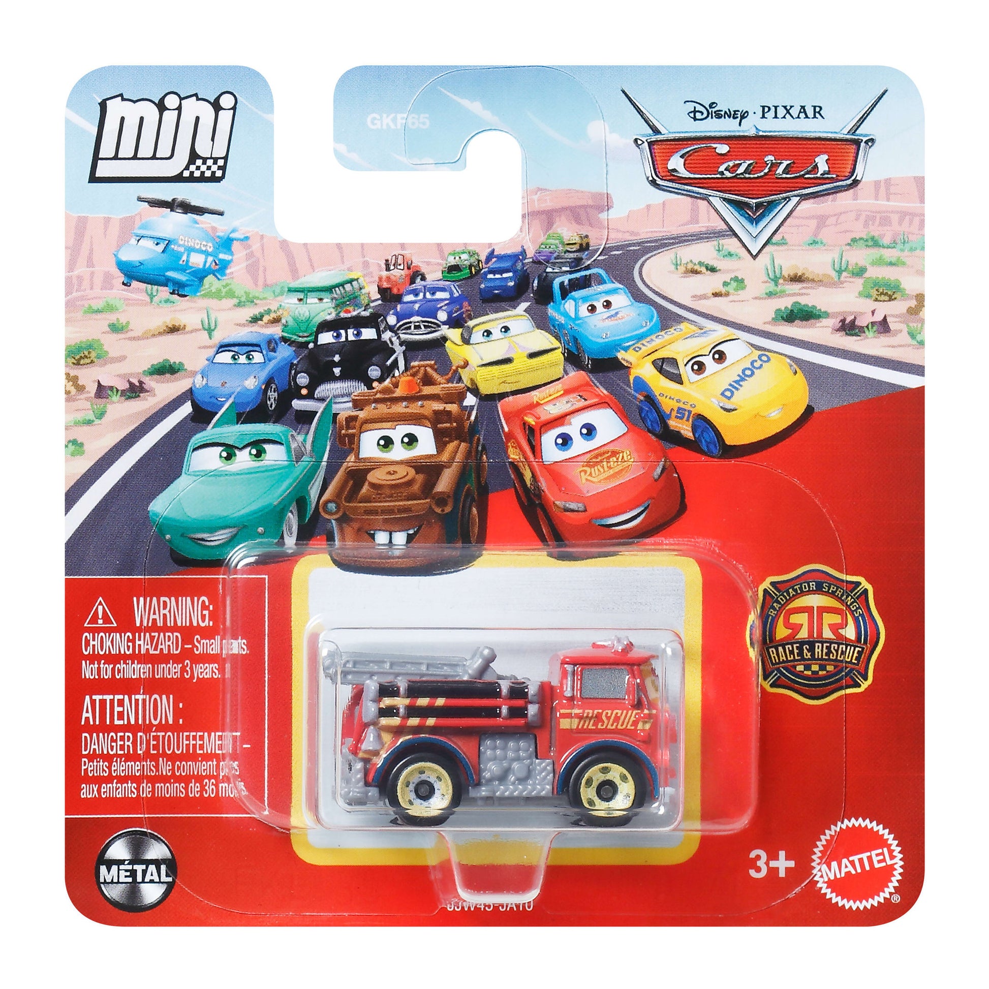 Disney Pixar Cars Mini Die-Cast Racers - Race And Rescue Red Firetruck - Toyworld Australia