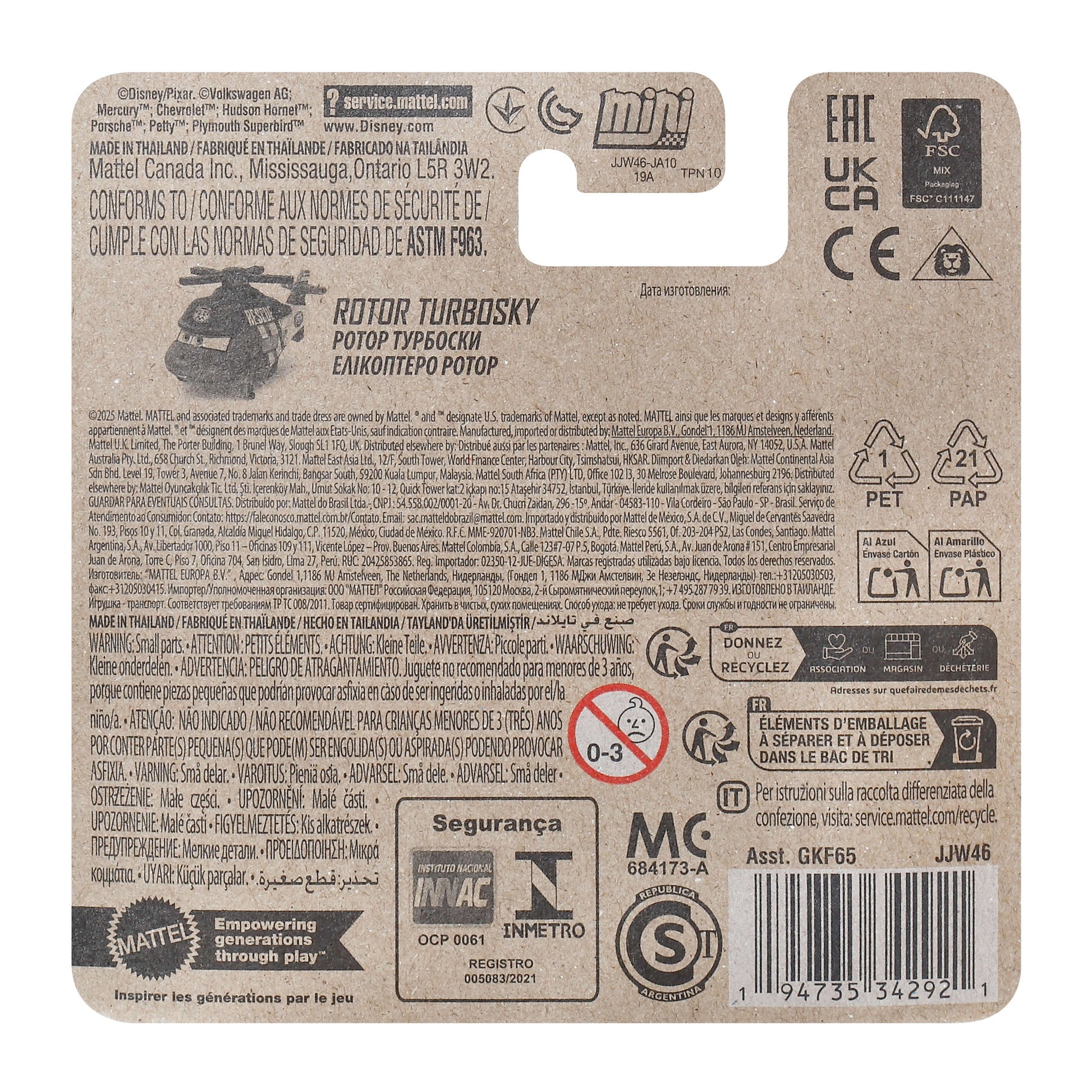 Disney Pixar Cars Mini Die-Cast Racers - Race And Rescue Rotor Turbosky - Toyworld Australia