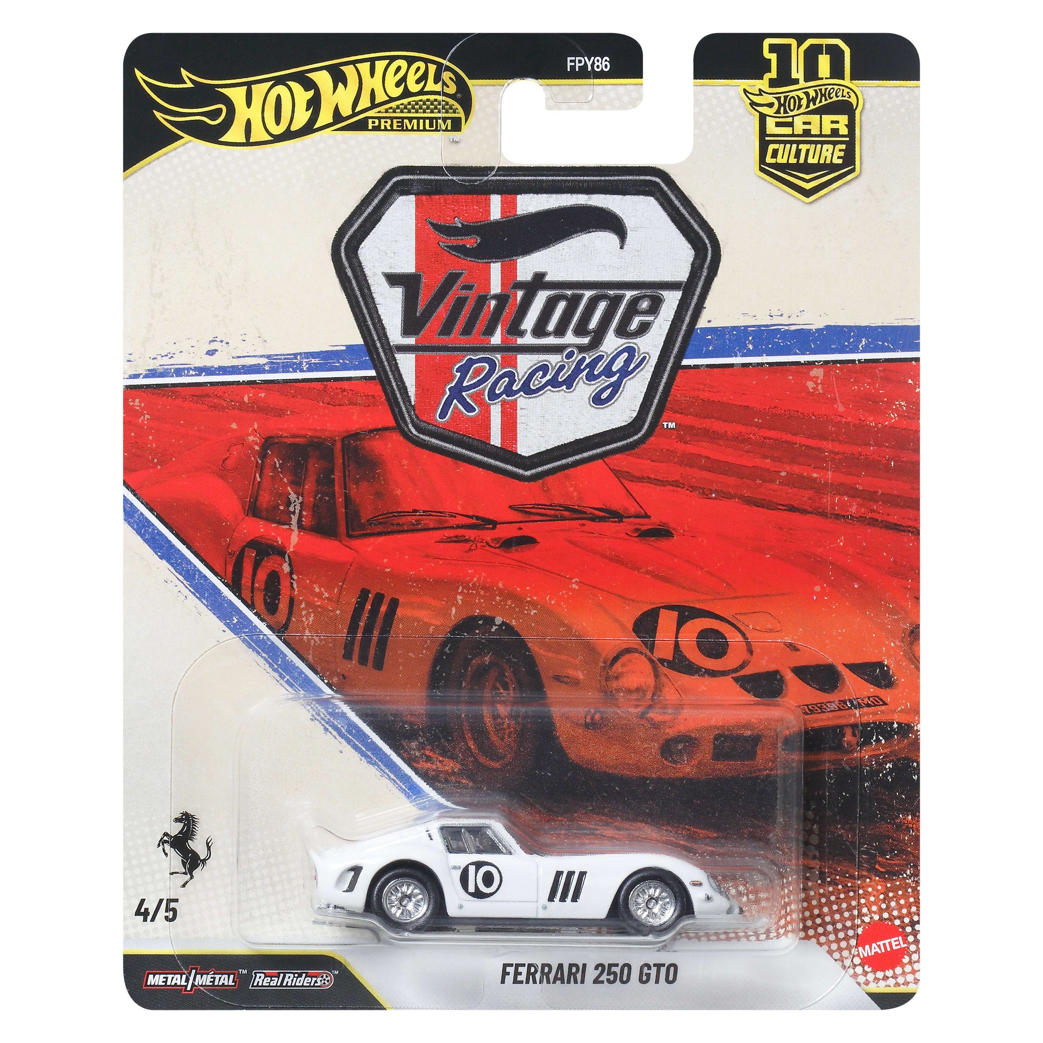 Hot Wheels Premium Vintage Racing 1:64 Die-Cast Ferrari 250 GTO