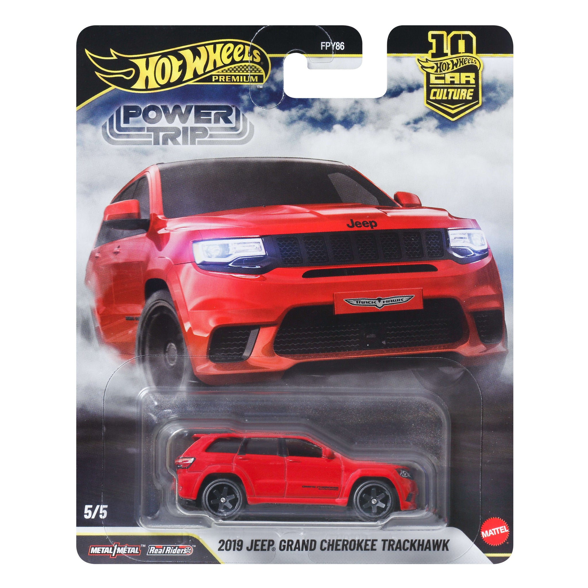 Hot Wheels Premuim Power Trip 1:64 Die-Cast 2019 Jeep Grand Cherokee Trackhawk