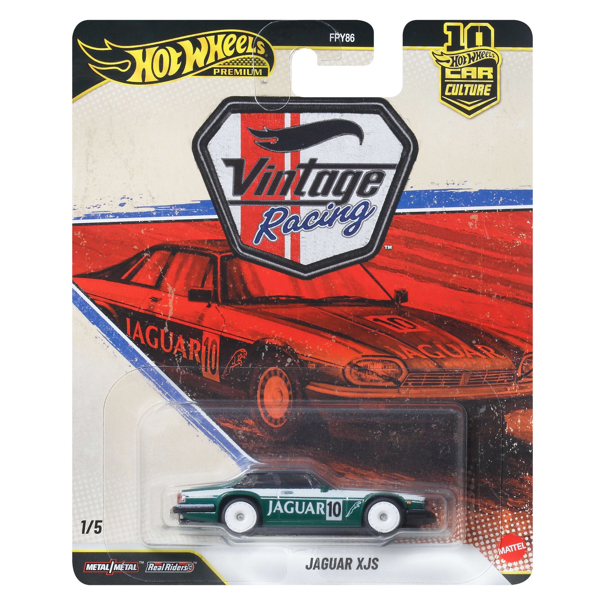 Hot Wheels Premium Vintage Racing 1:64 Die-Cast Jaguar XJS