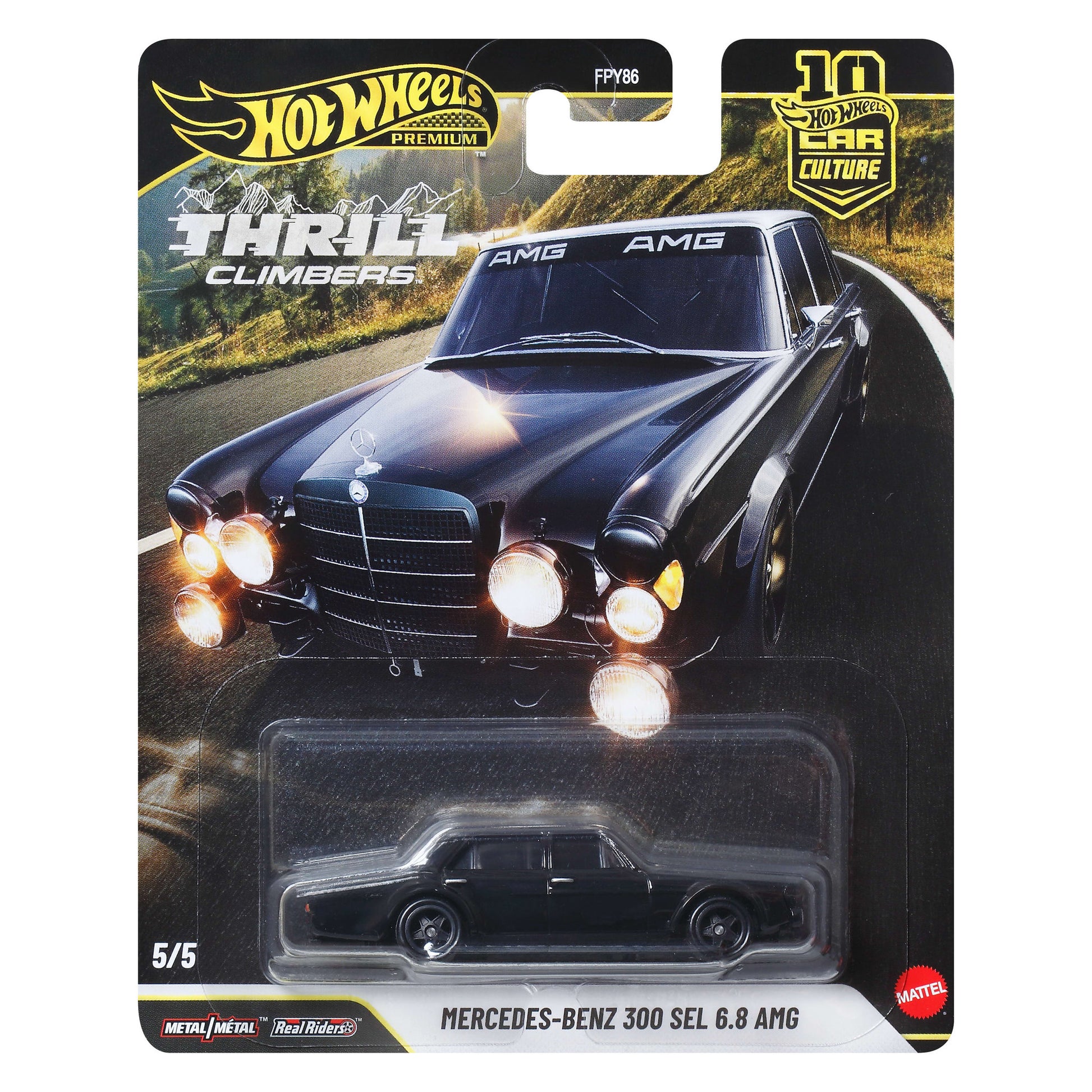 Hot Wheels Car Culture Thrill Climbers - Mercedes-Benz 300 Sel 6.8 AMG - Toyworld Australia