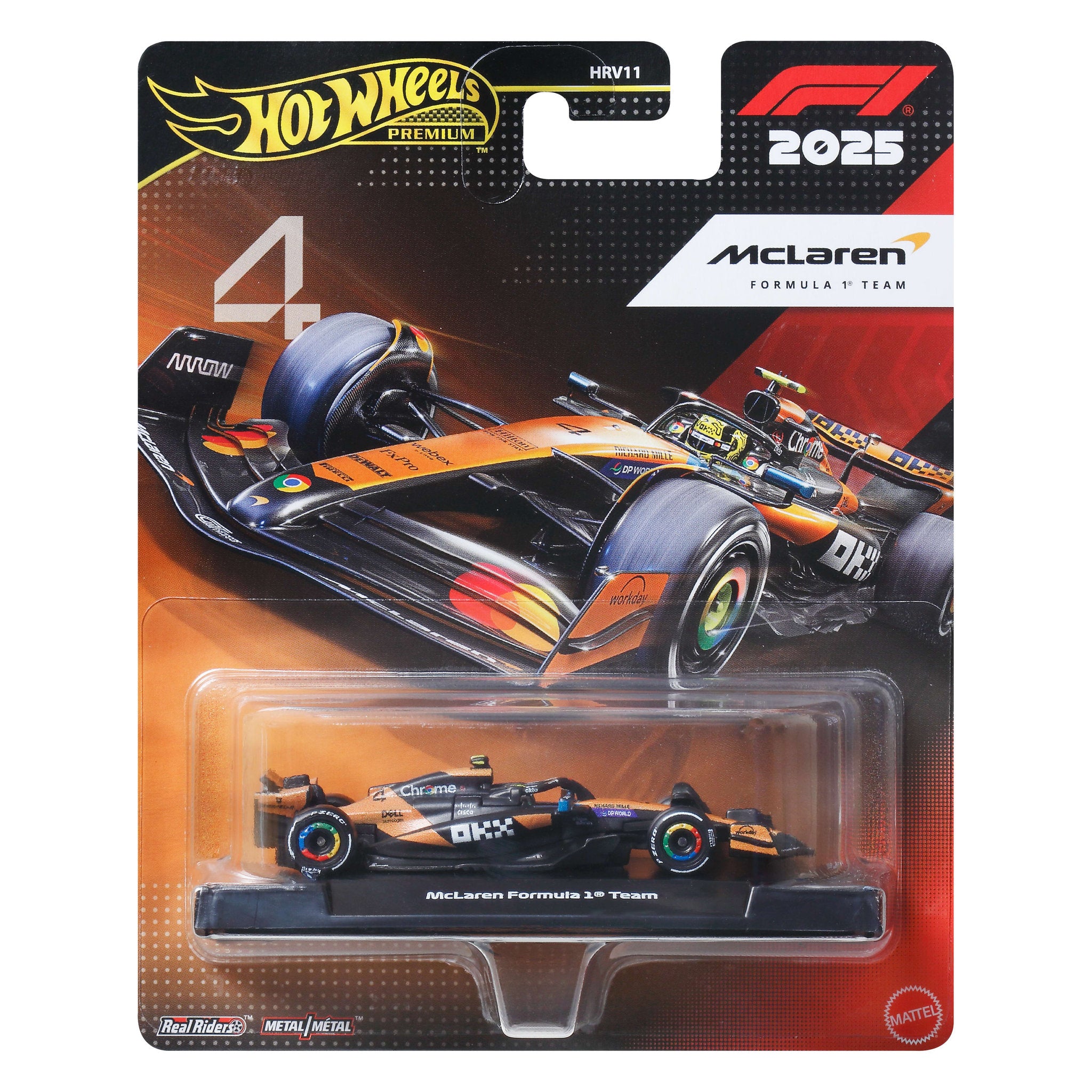 Hot Wheels Premium 1:64 Die-Cast Formula 1 Mclaren Team Vehicle #4