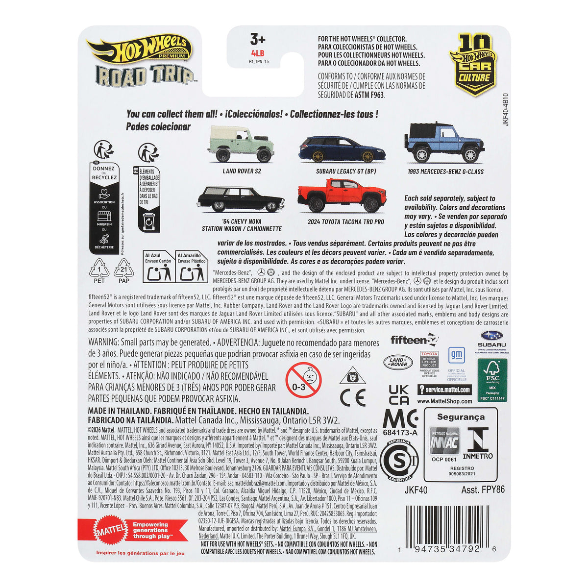 Hot Wheels Premium 1:64 Die-Cast Car Culture 2024 Toyota Tacoma