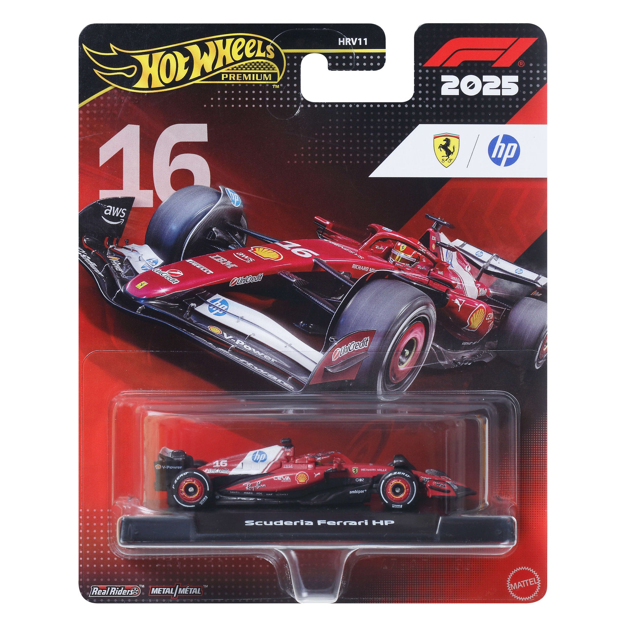 Hot Wheels Premium Formula 1 1:64 Die-Cast Car - Ferrari Leclerc #16