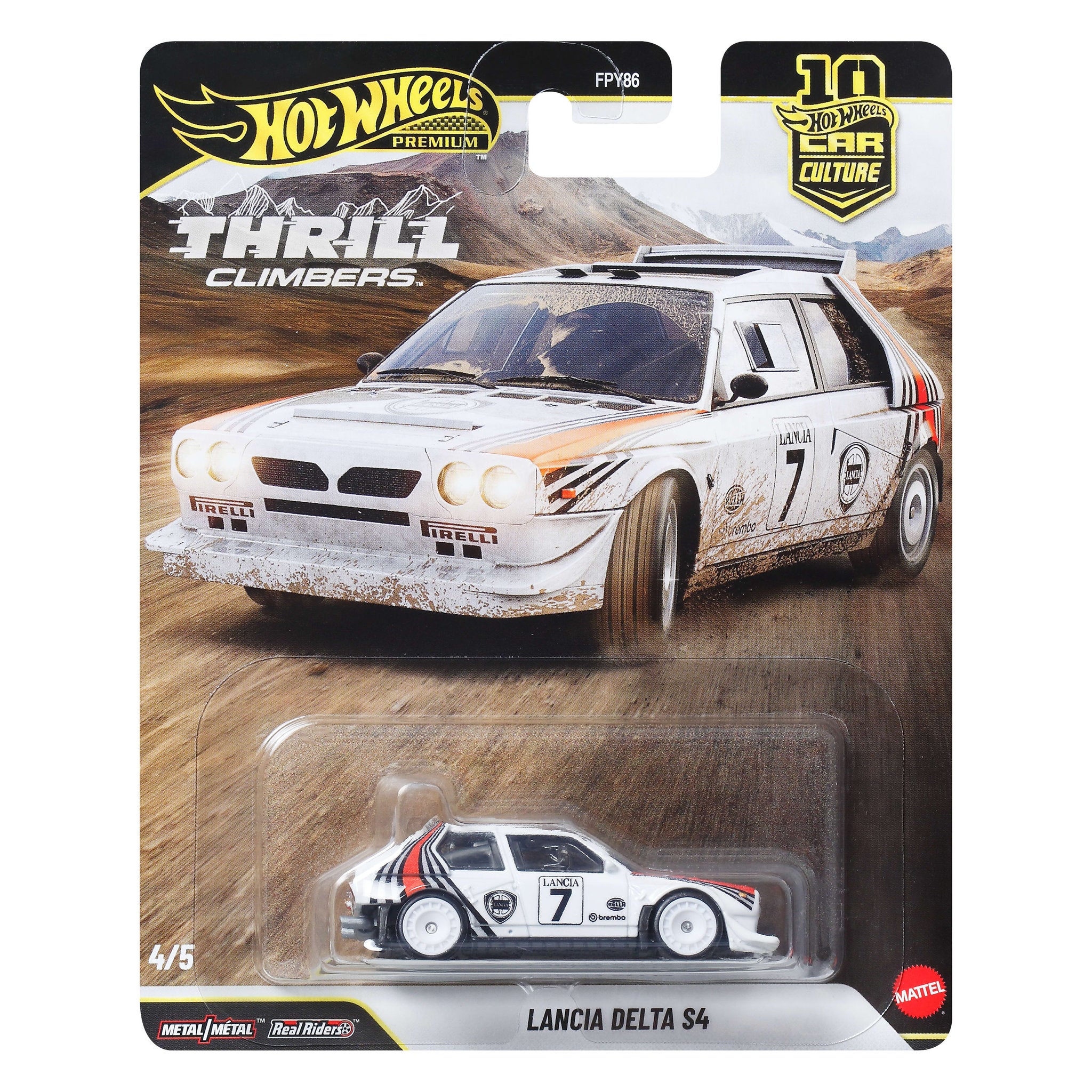 Hot Wheels Premium Car Culture 1:64 Thrill Climbers Die-Cast Lancia Delta S4