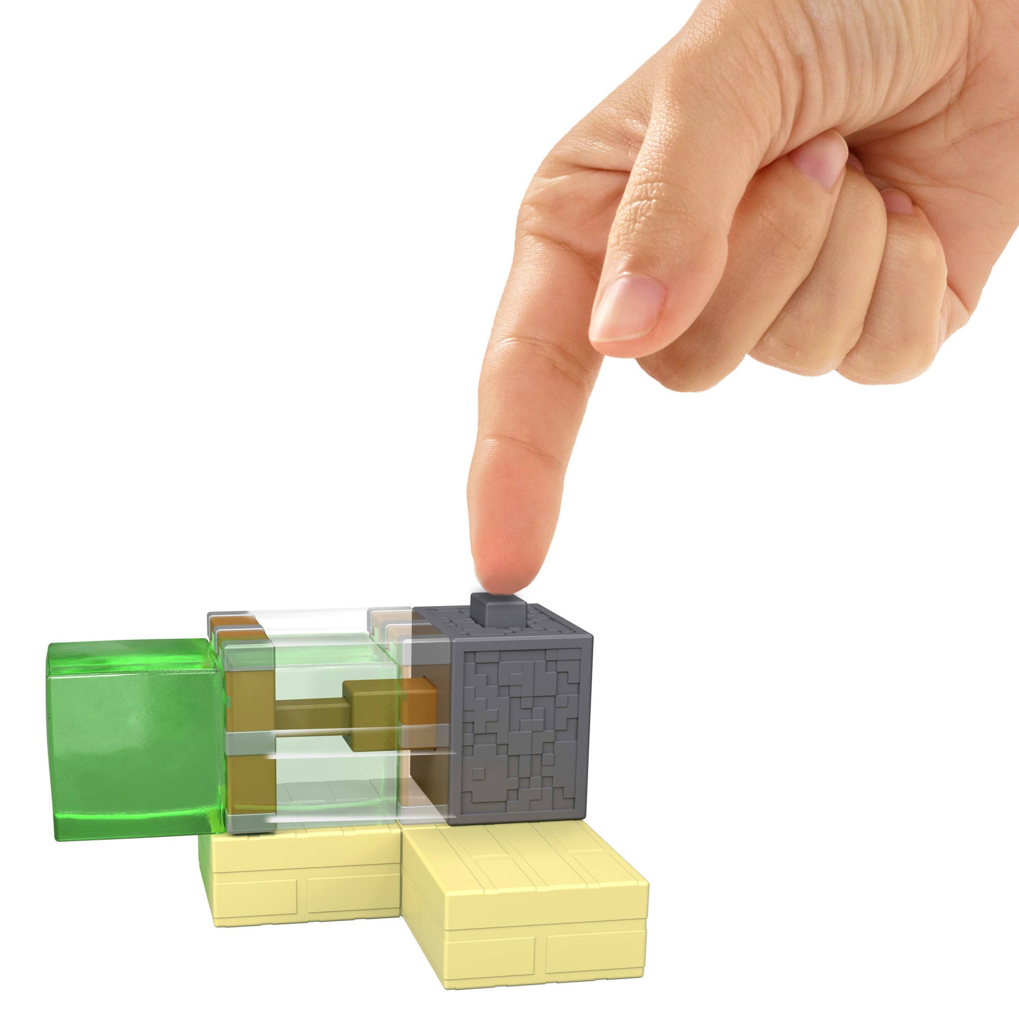 Minecraft Redstone Charged Sticky Piston Trap Figure