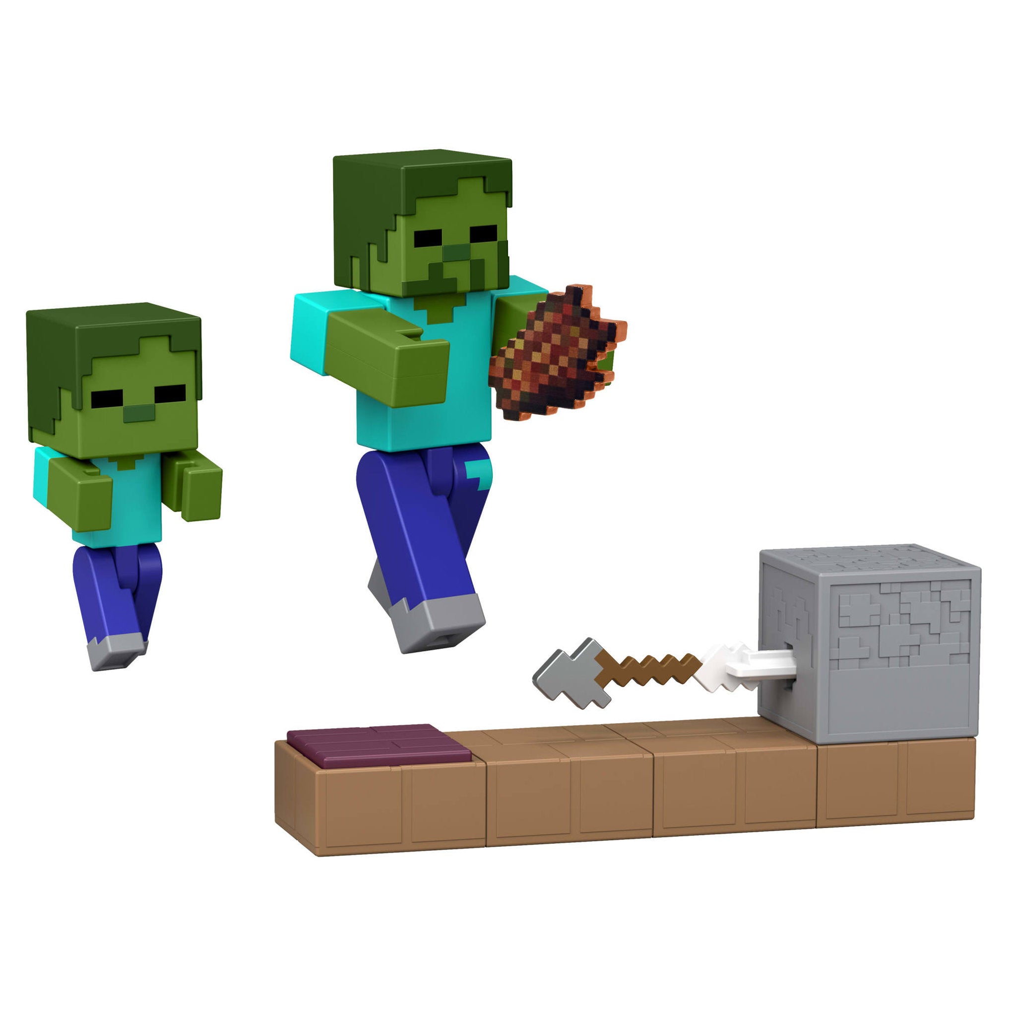 Minecraft Redstone Charged Zombie Arrow Trap Figure