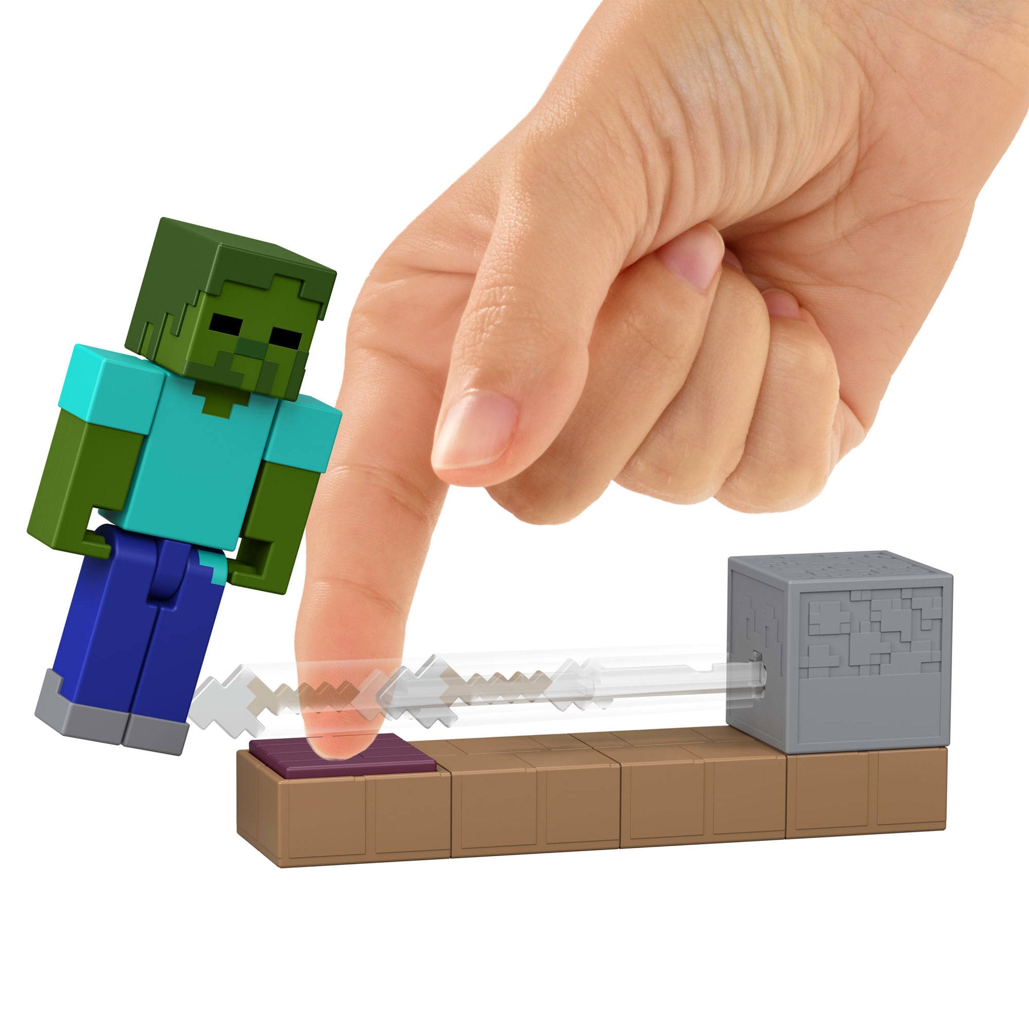 Minecraft Redstone Charged Zombie Arrow Trap Figure