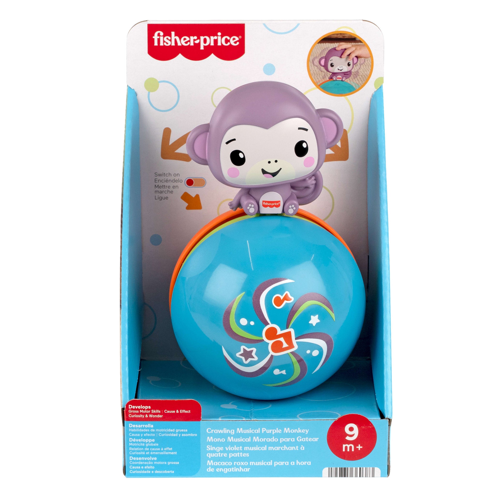 Fisher-Price Crawl & Go Purple Monkey