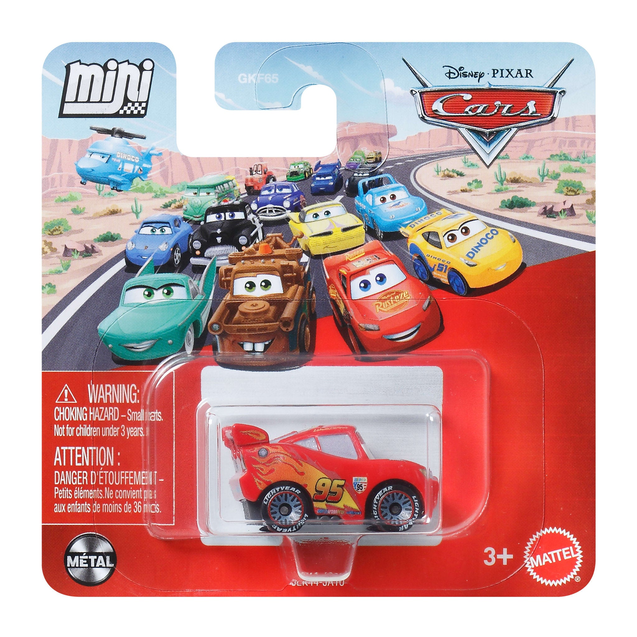 Disney Pixar Cars Mini Die-Cast Racers - Lightning McQueen with Racing Wheels