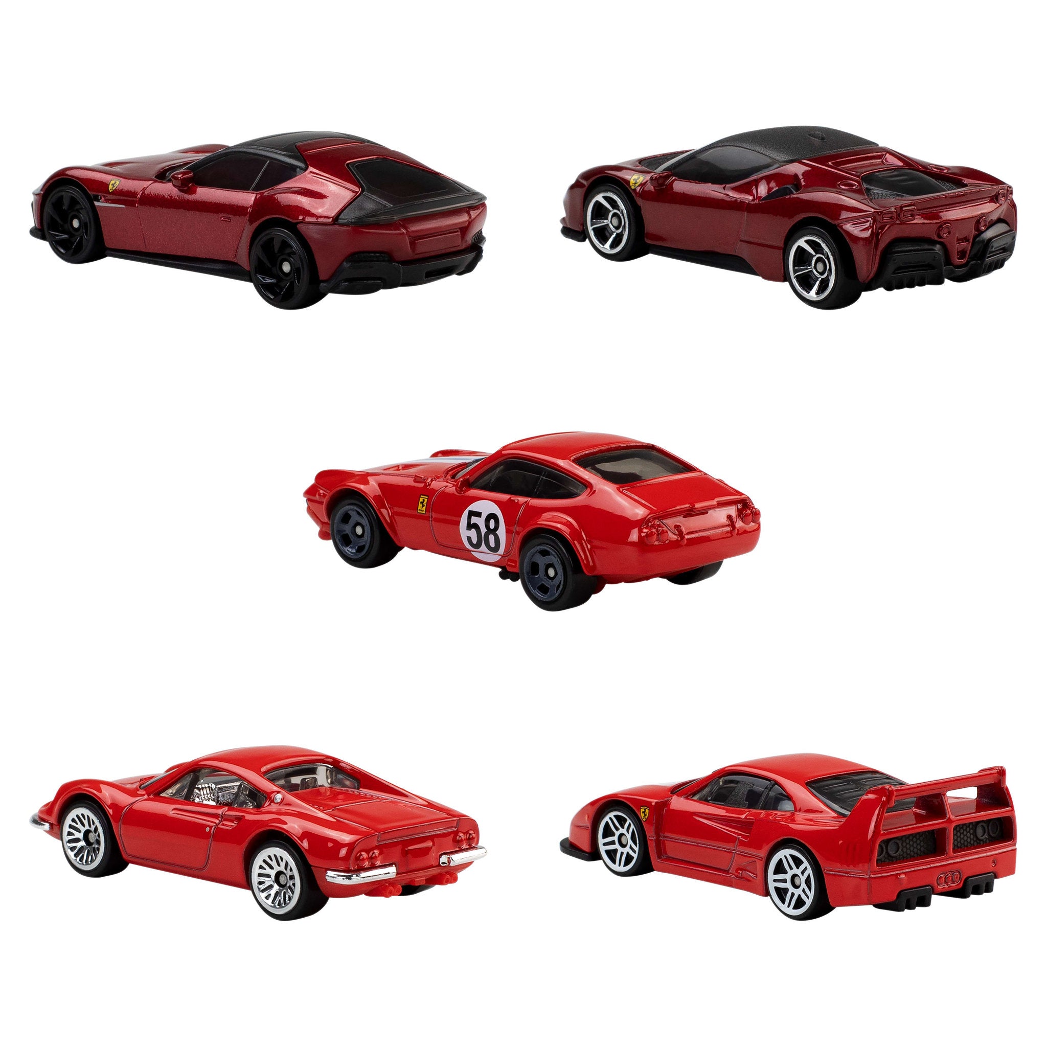 Hot Wheels 1:64 Die-Cast Ferrari 5 Pack