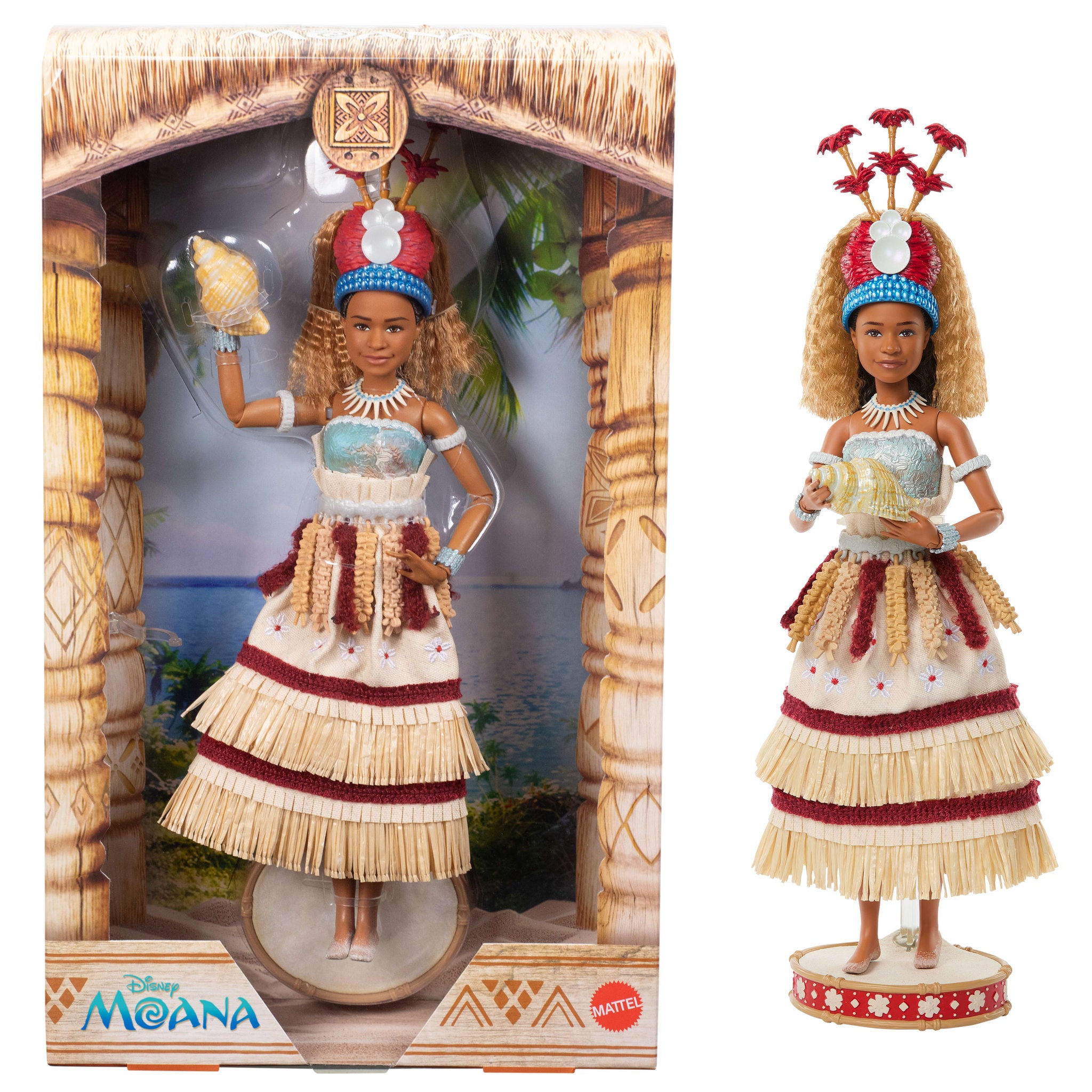Disney Moana Fashion Doll - Ceremonial Look with Shell Accessory