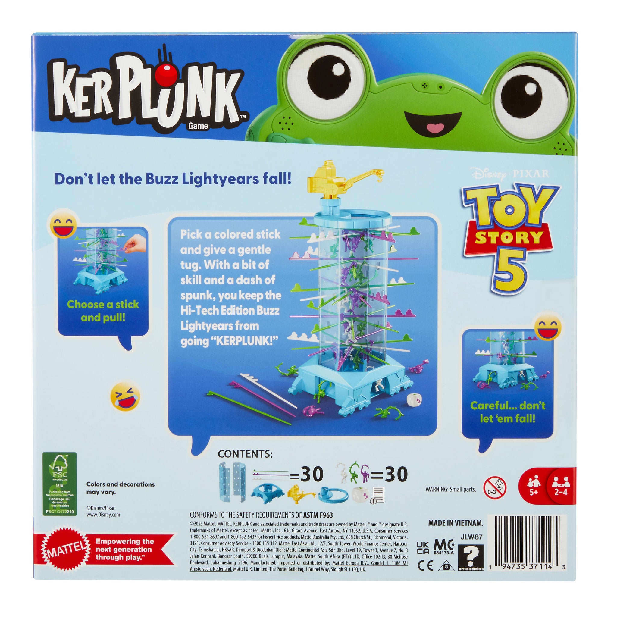 Kerplunk Disney Pixar Toy Story 5 - Don't Let Buzz Lightyears Fall Game
