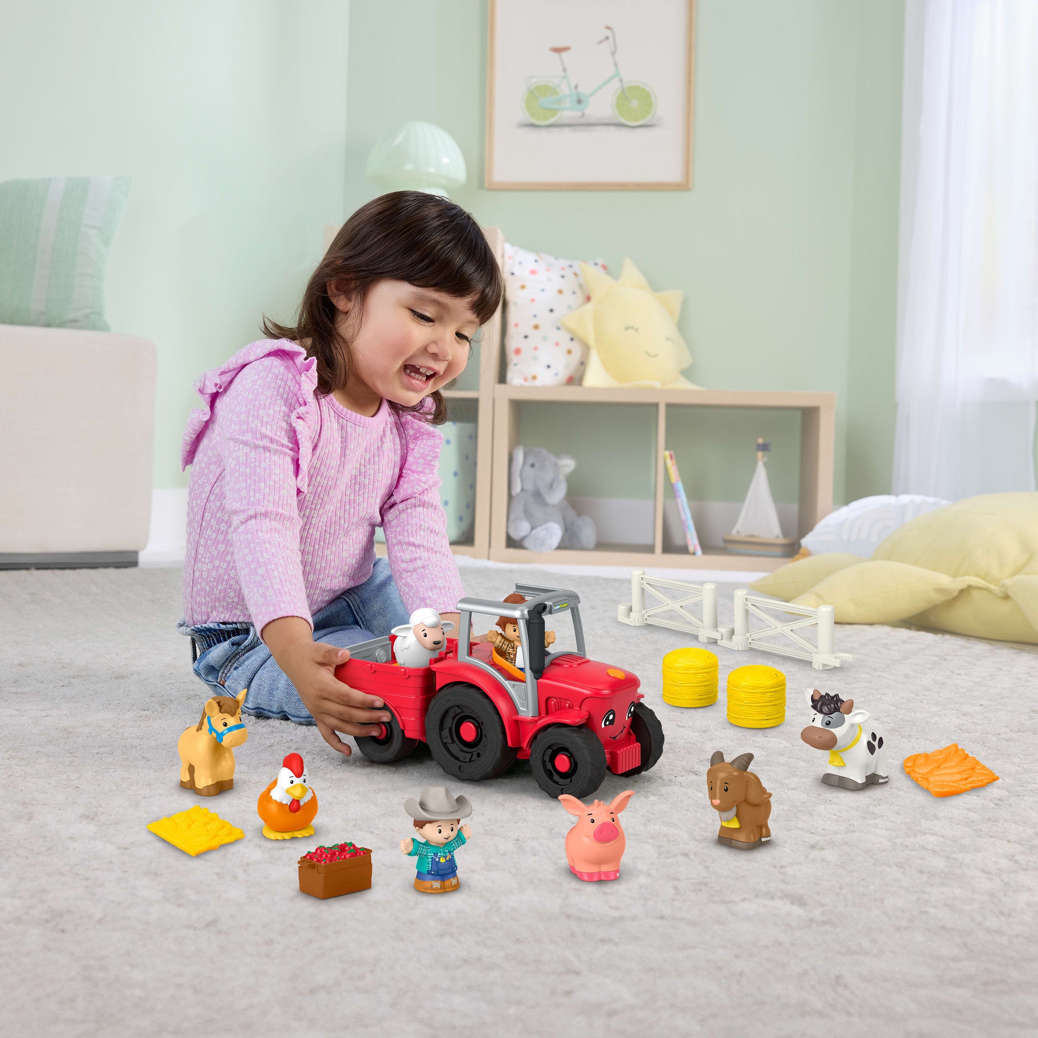 Fisher Price Little People Farm Tractor Gift Set