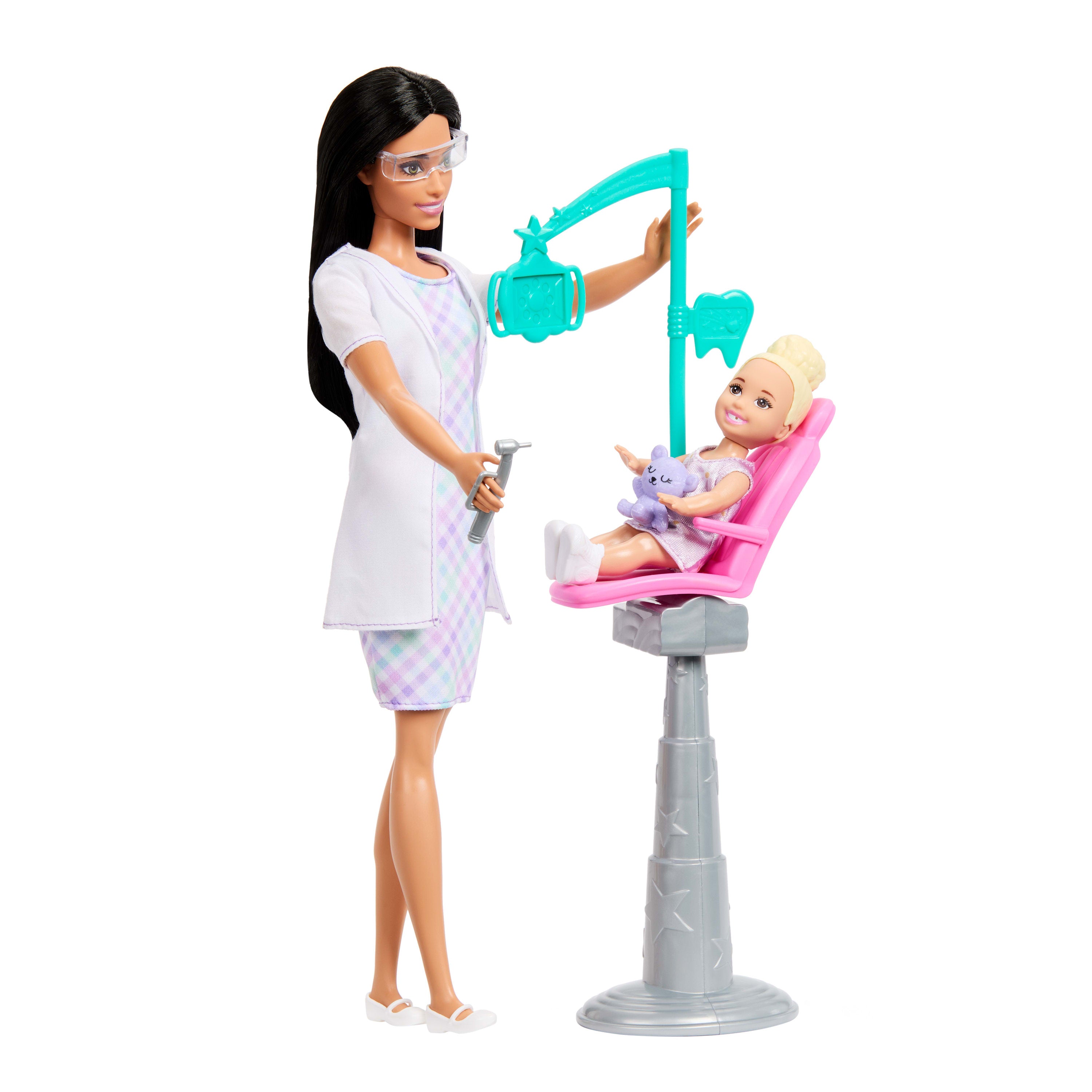 Barbie You Can Be Anything Career Doll Playset - Dentist With Blonde Toddler