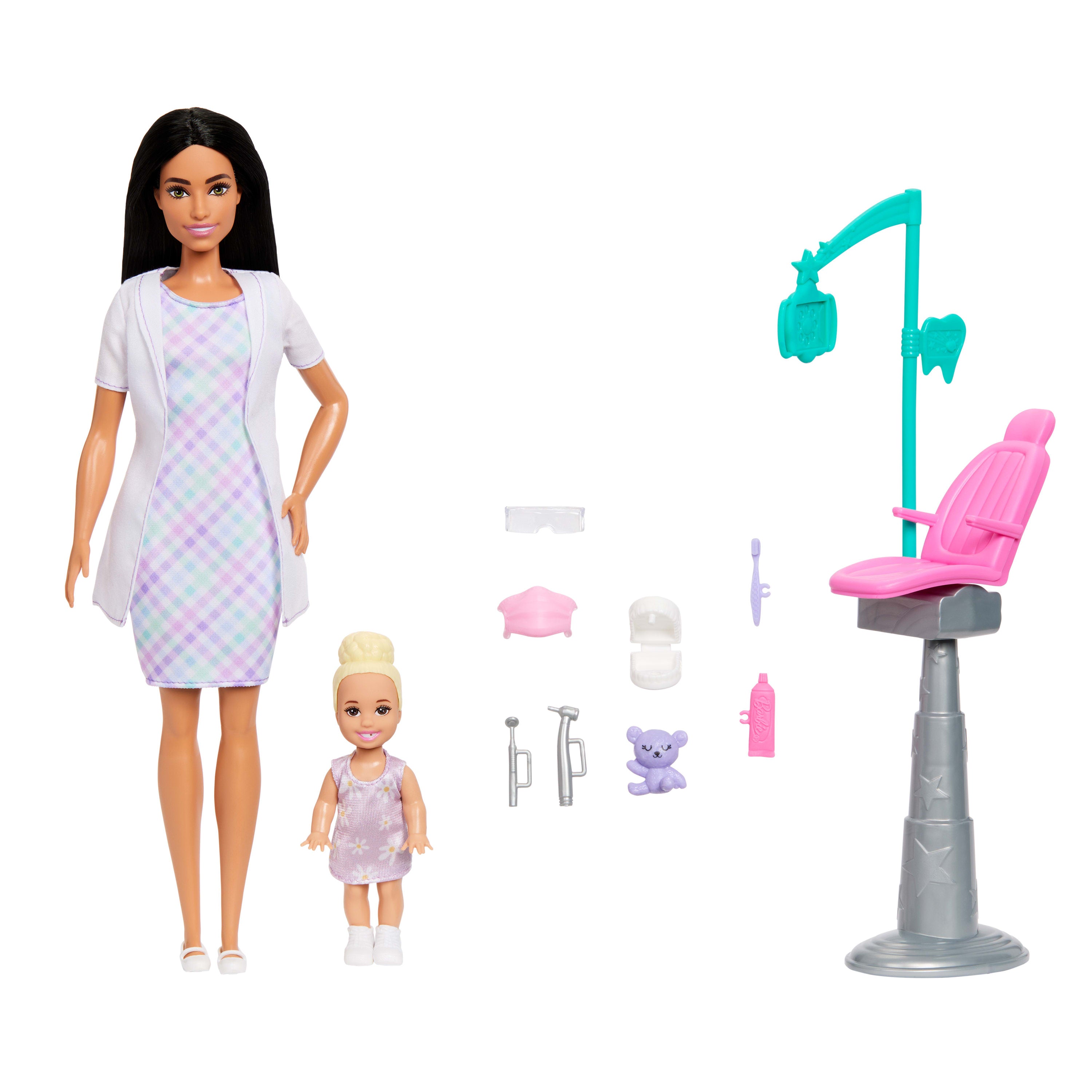 Barbie You Can Be Anything Career Doll Playset - Dentist With Blonde Toddler