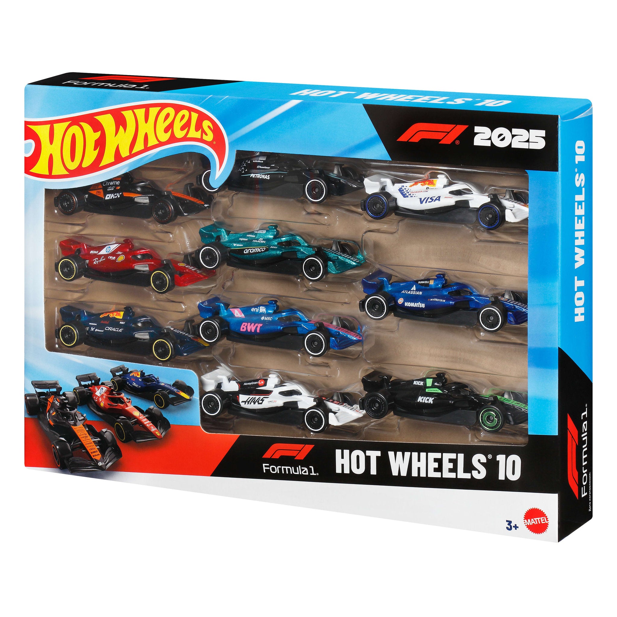 Hot Wheels 1:64 Die-Cast Formula 1 2025 10 Pack