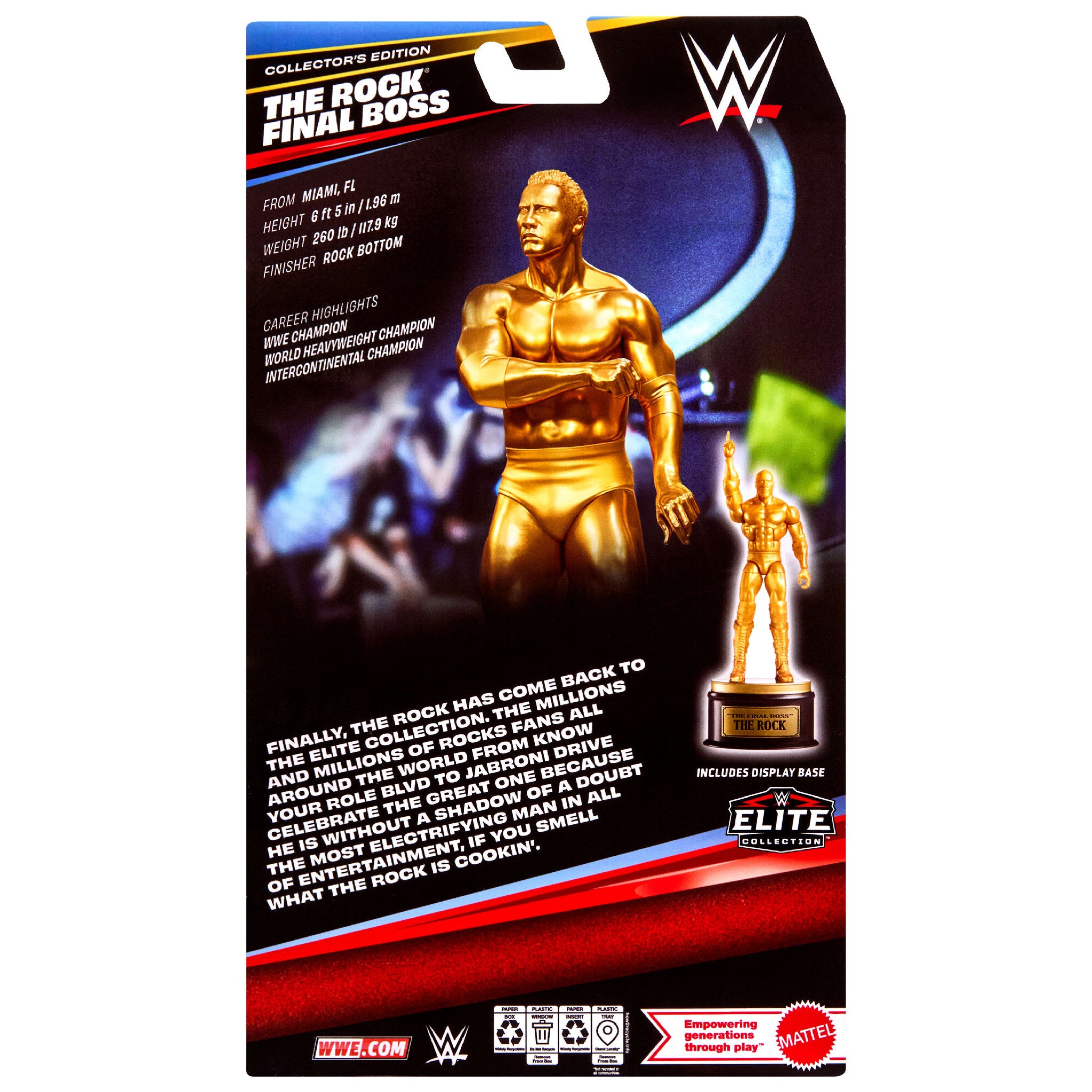 WWE Elite Collection Series 125 Collector's Edition Action Figure - The Rock Final Boss