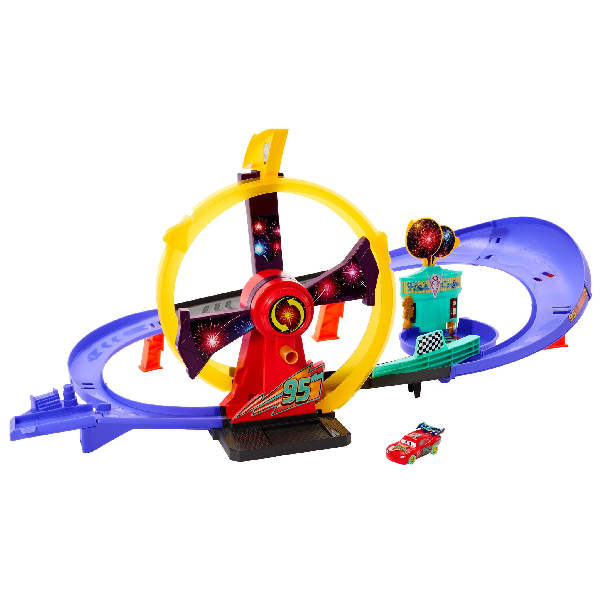 Disney Pixar Cars Light Up Celebration Raceway Playset - Lightning McQueen