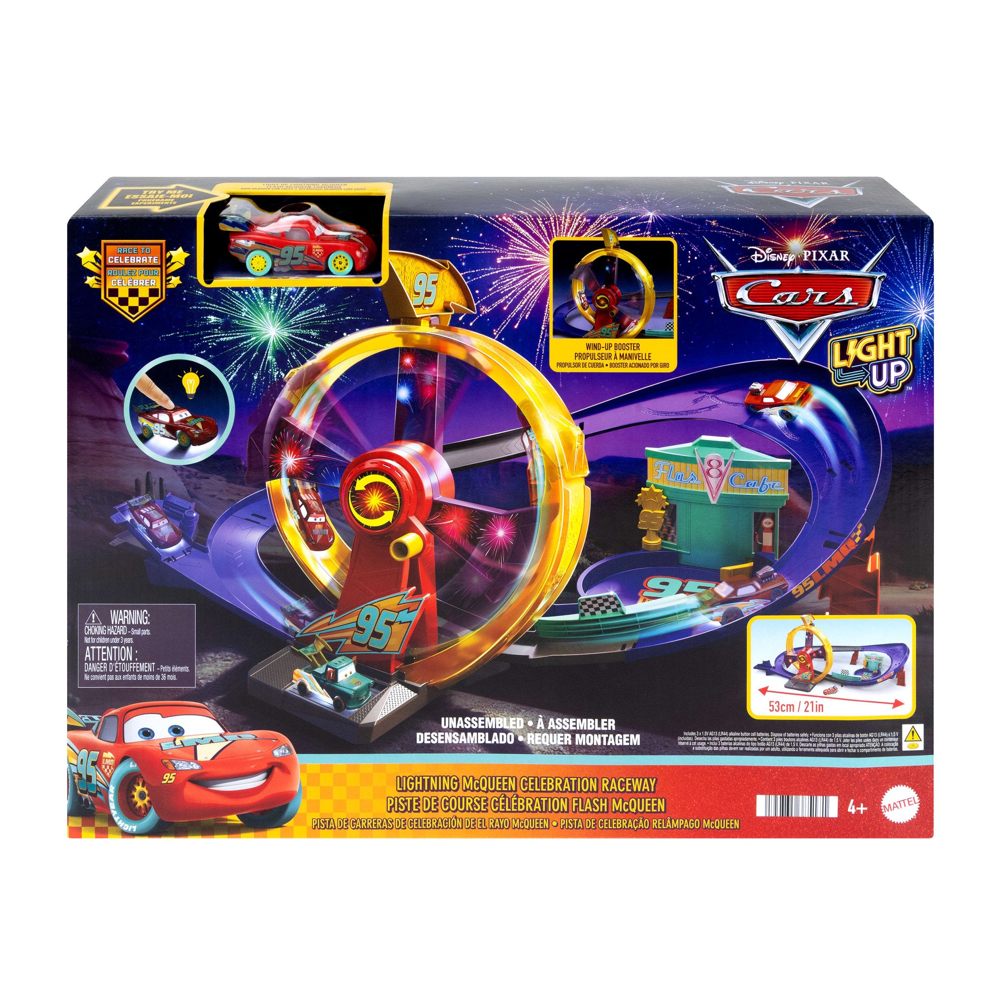 Disney Pixar Cars Light Up Celebration Raceway Playset - Lightning McQueen