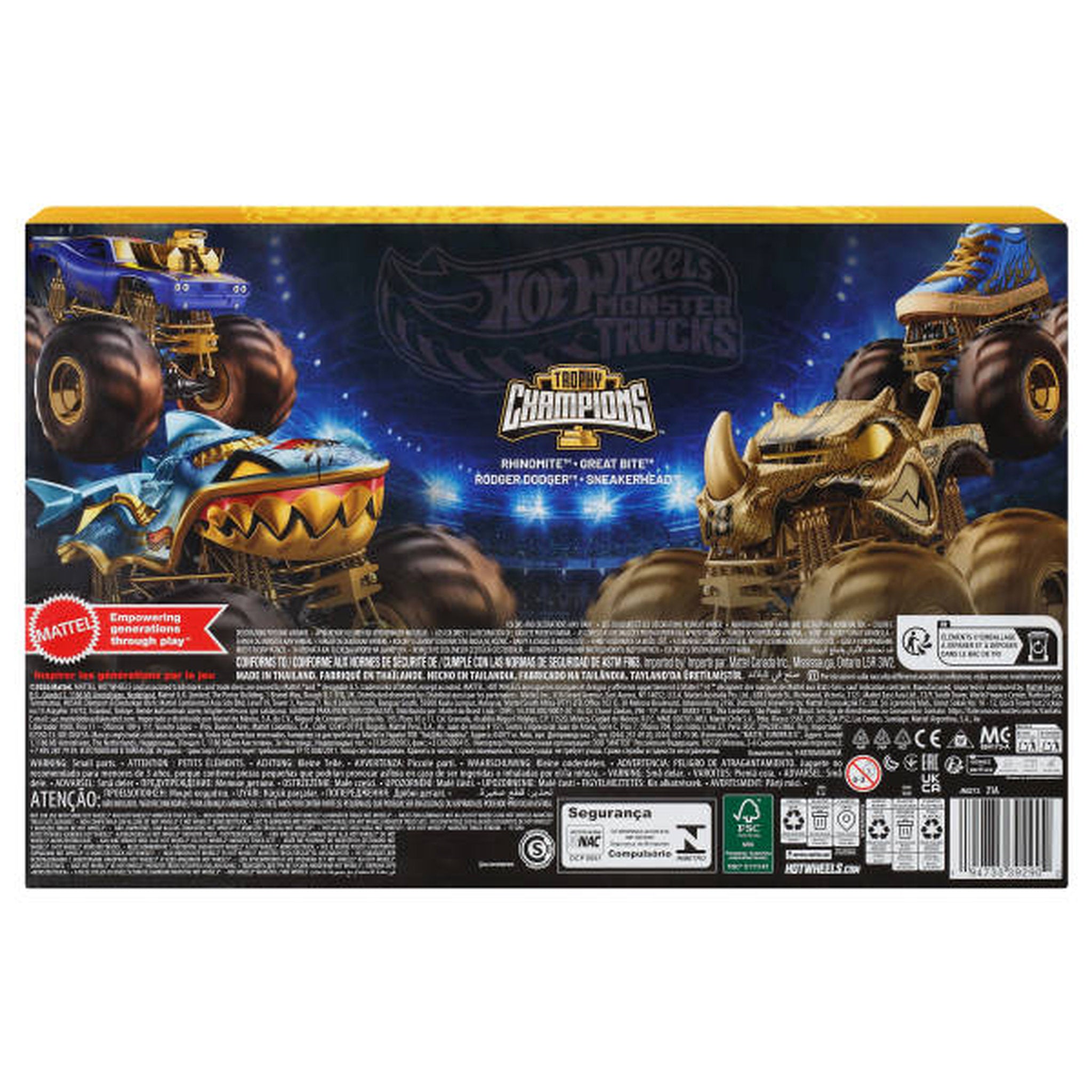 Hot Wheels Monster Trucks 1:64 Die-Cast - Trophy Champions Multipack