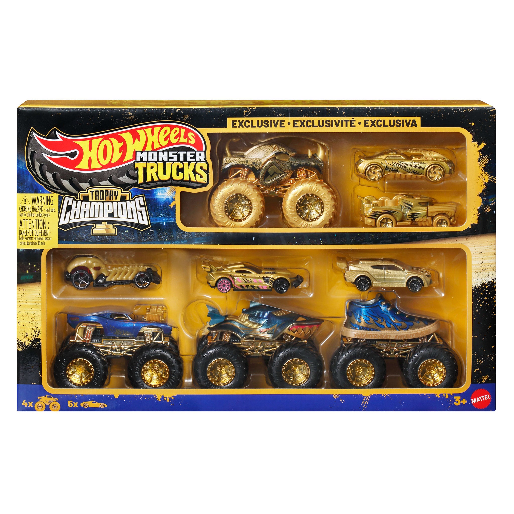 Hot Wheels Monster Trucks 1:64 Die-Cast - Trophy Champions Multipack