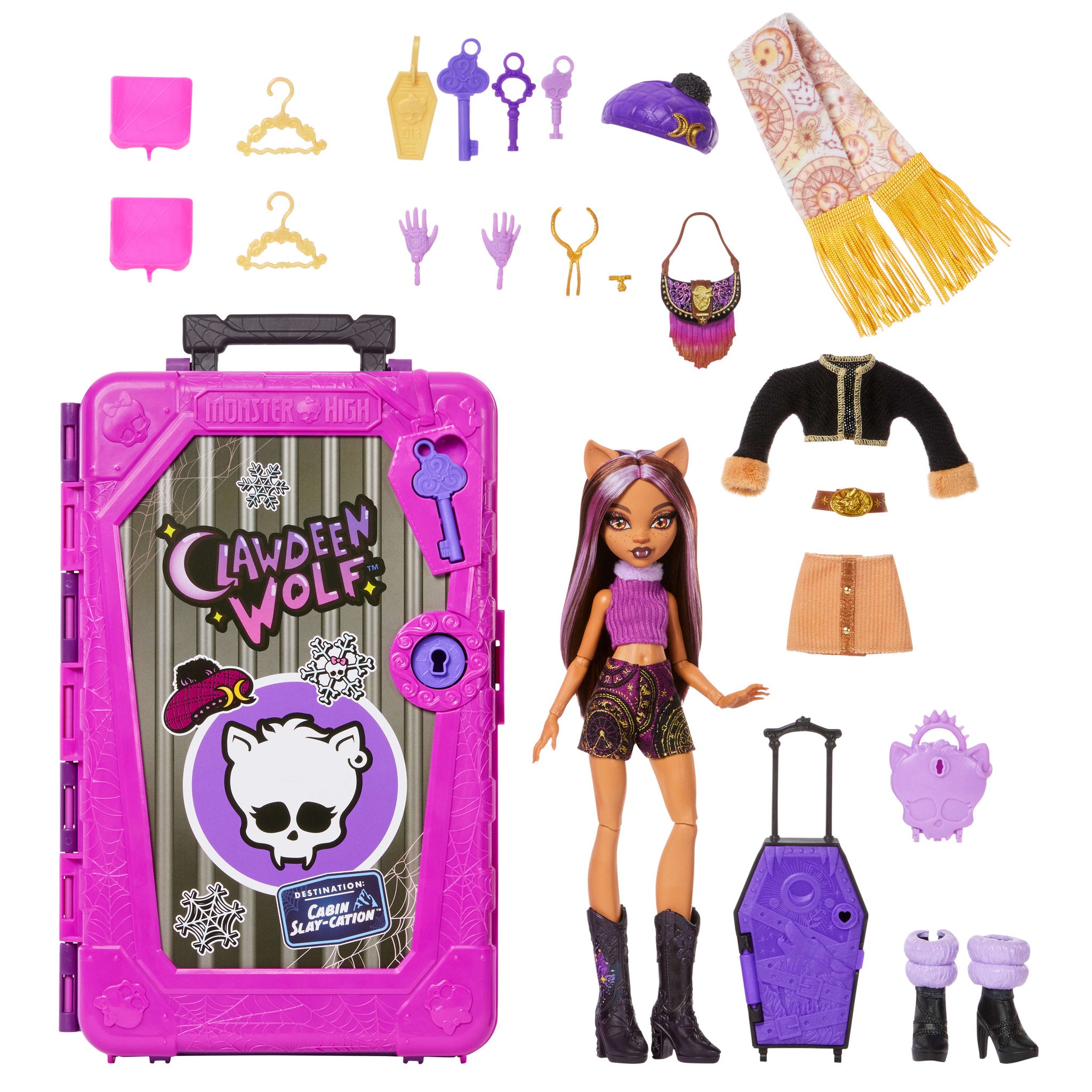 Monster High Skulltimate Secrets Cabin Slay-cation Fashion Doll - Clawdeen Wolf