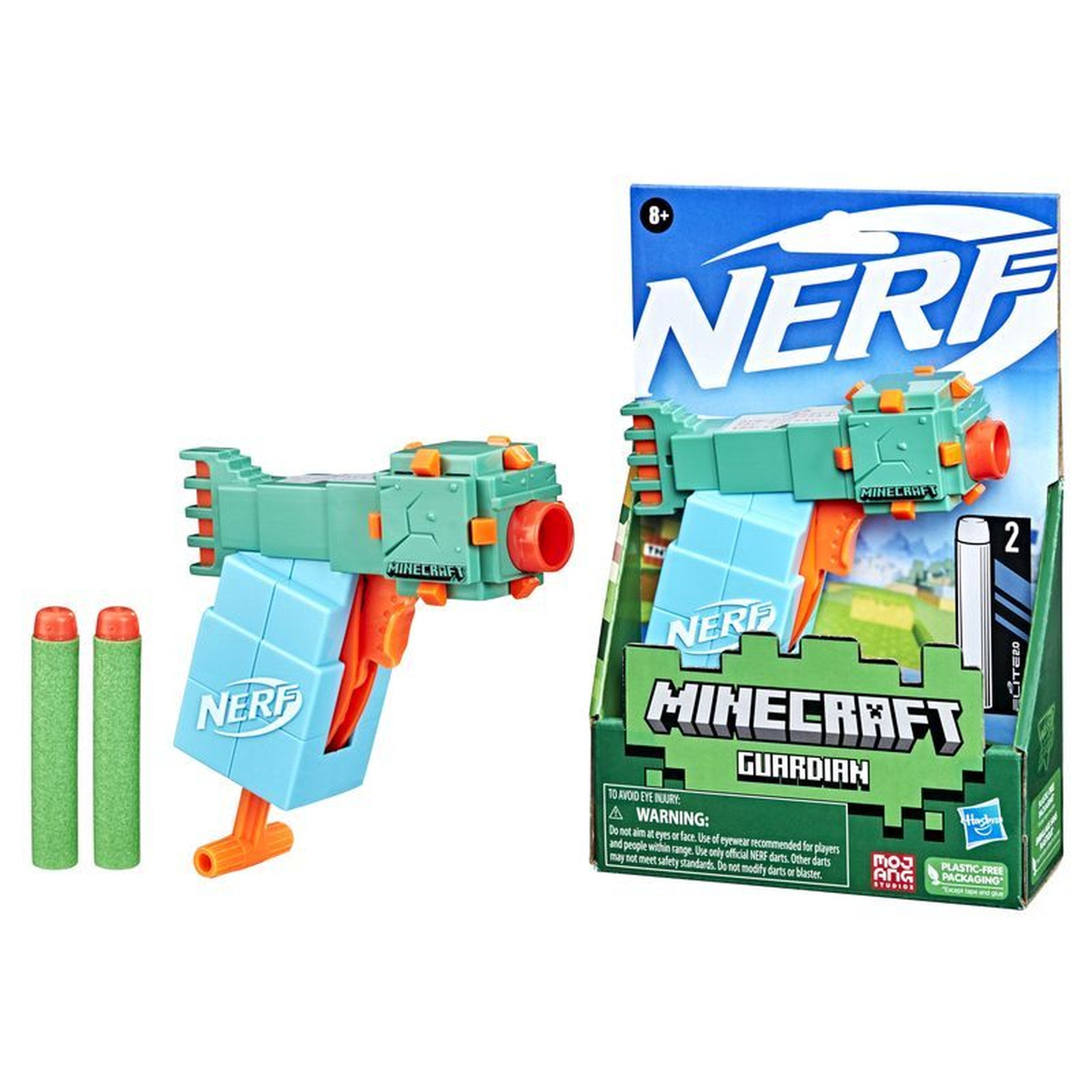 NERF MicroShots Minecraft Mini Blaster - Guardian