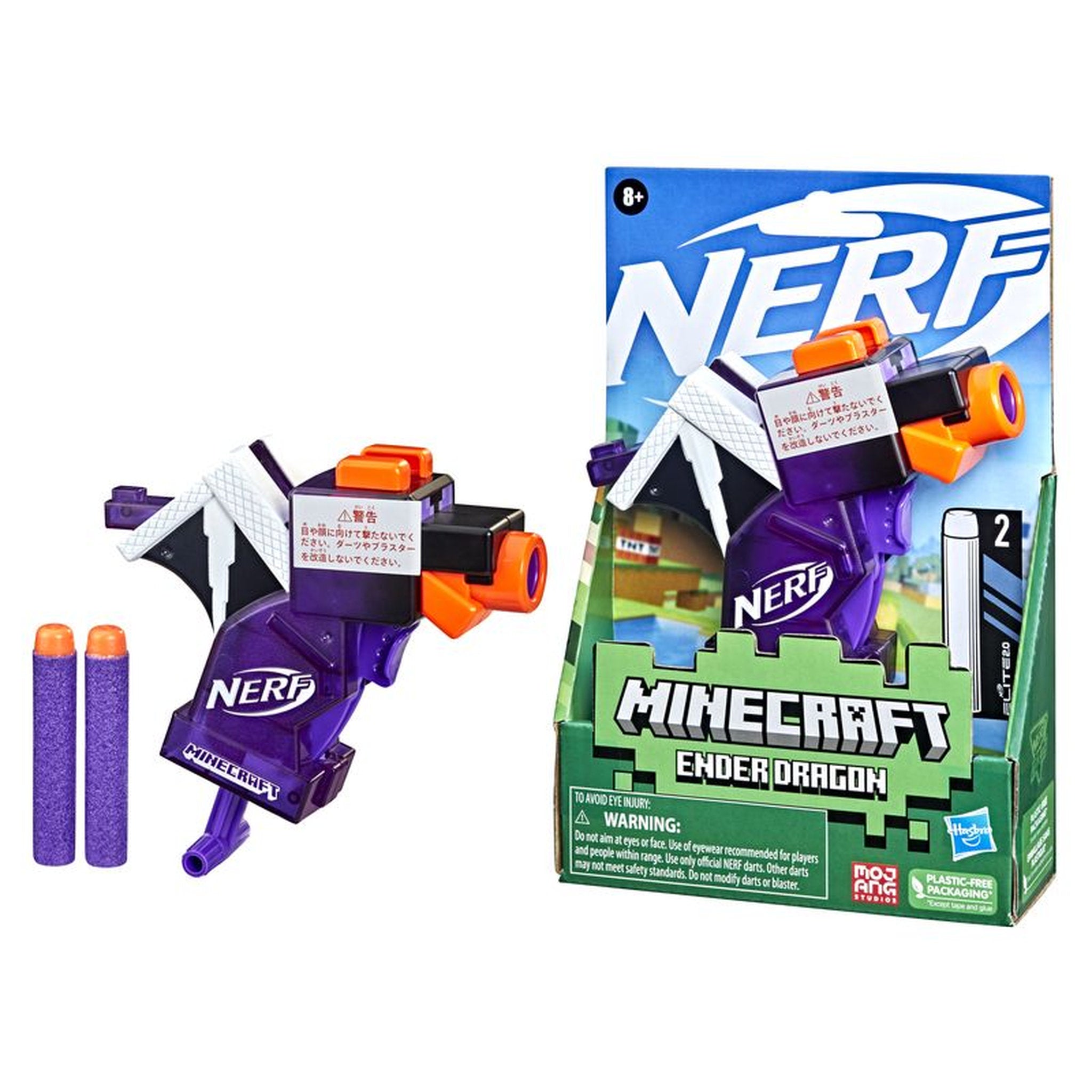 NERF MicroShots Minecraft Mini Blaster - Ender Dragon