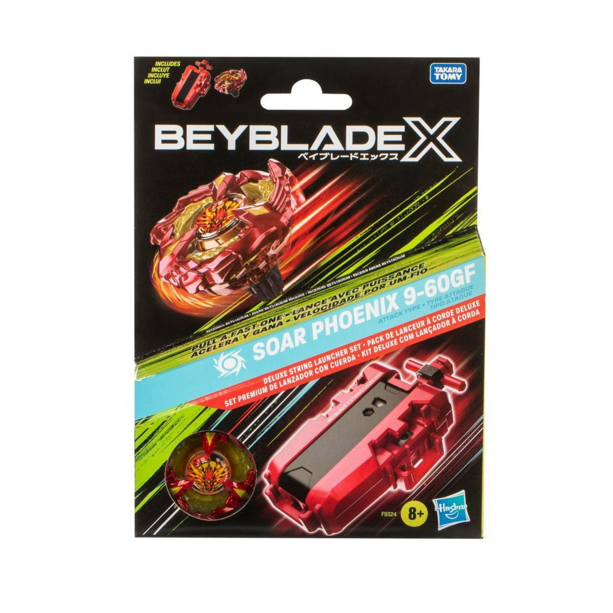 Beyblade X Soar Phoenix Deluxe String Launcher Set