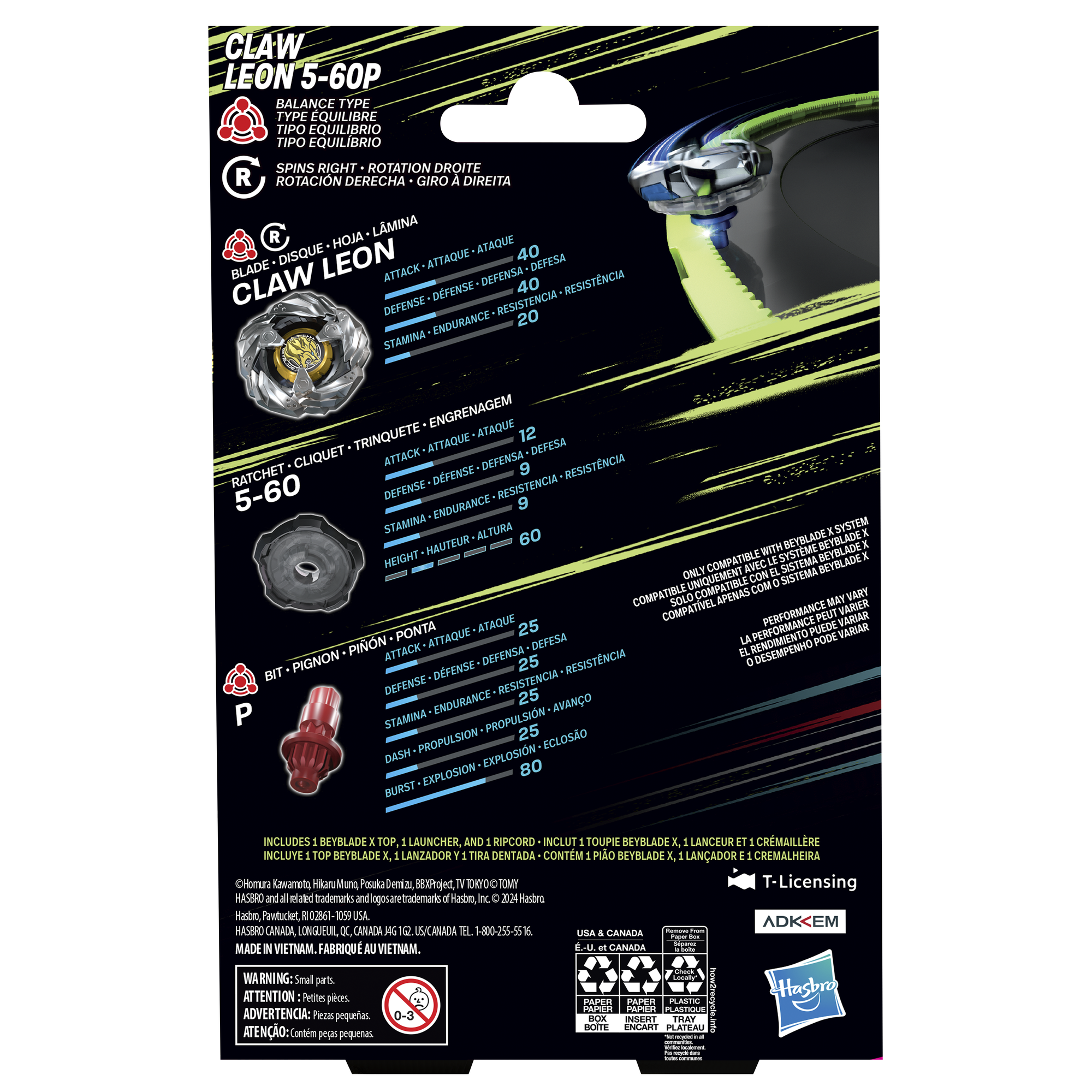 Beyblade X Claw Leon 5-60P Starter Pack Set