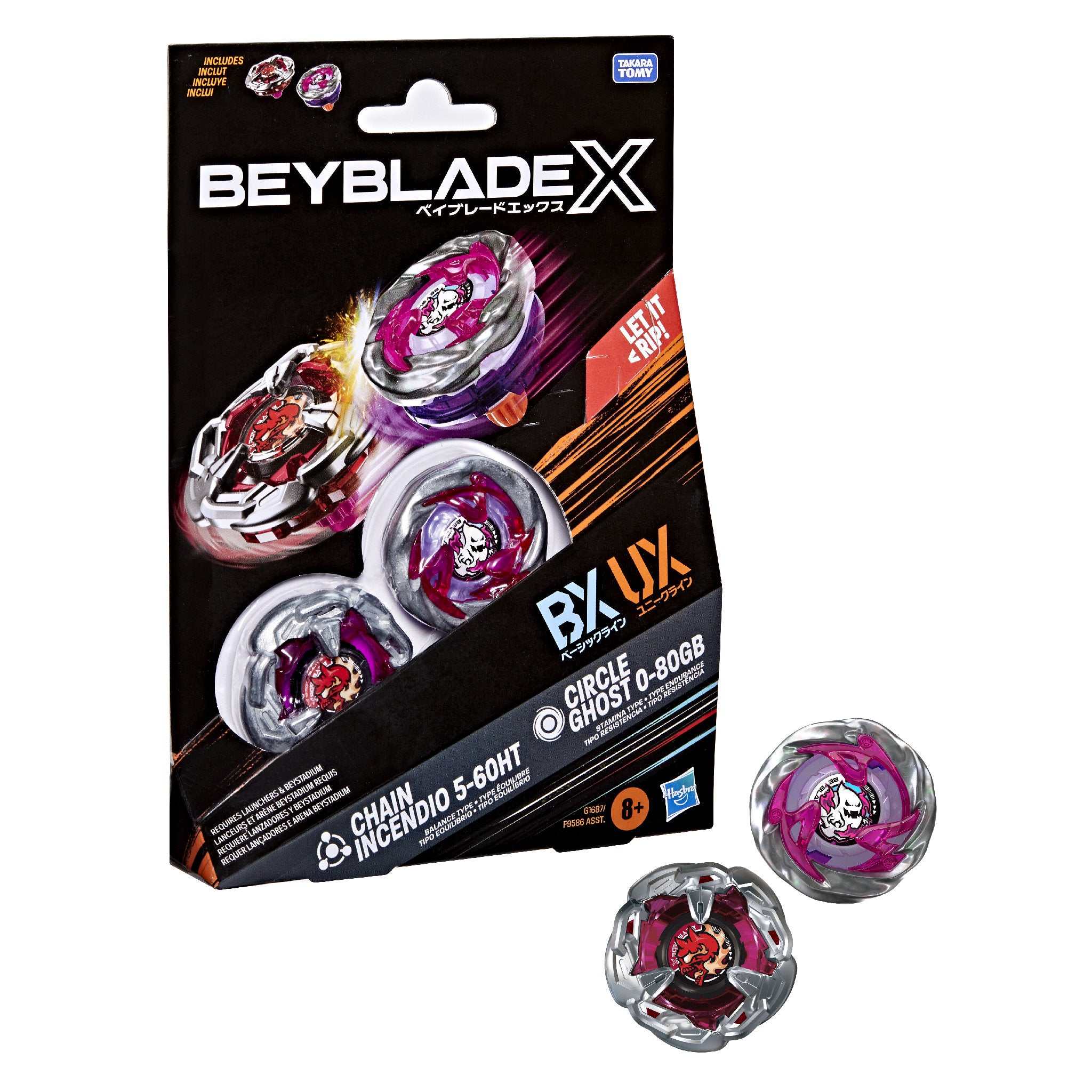 Beyblade X Dual Pack - Circle Ghost 0-80GB & Chain Incendio 5-60HT