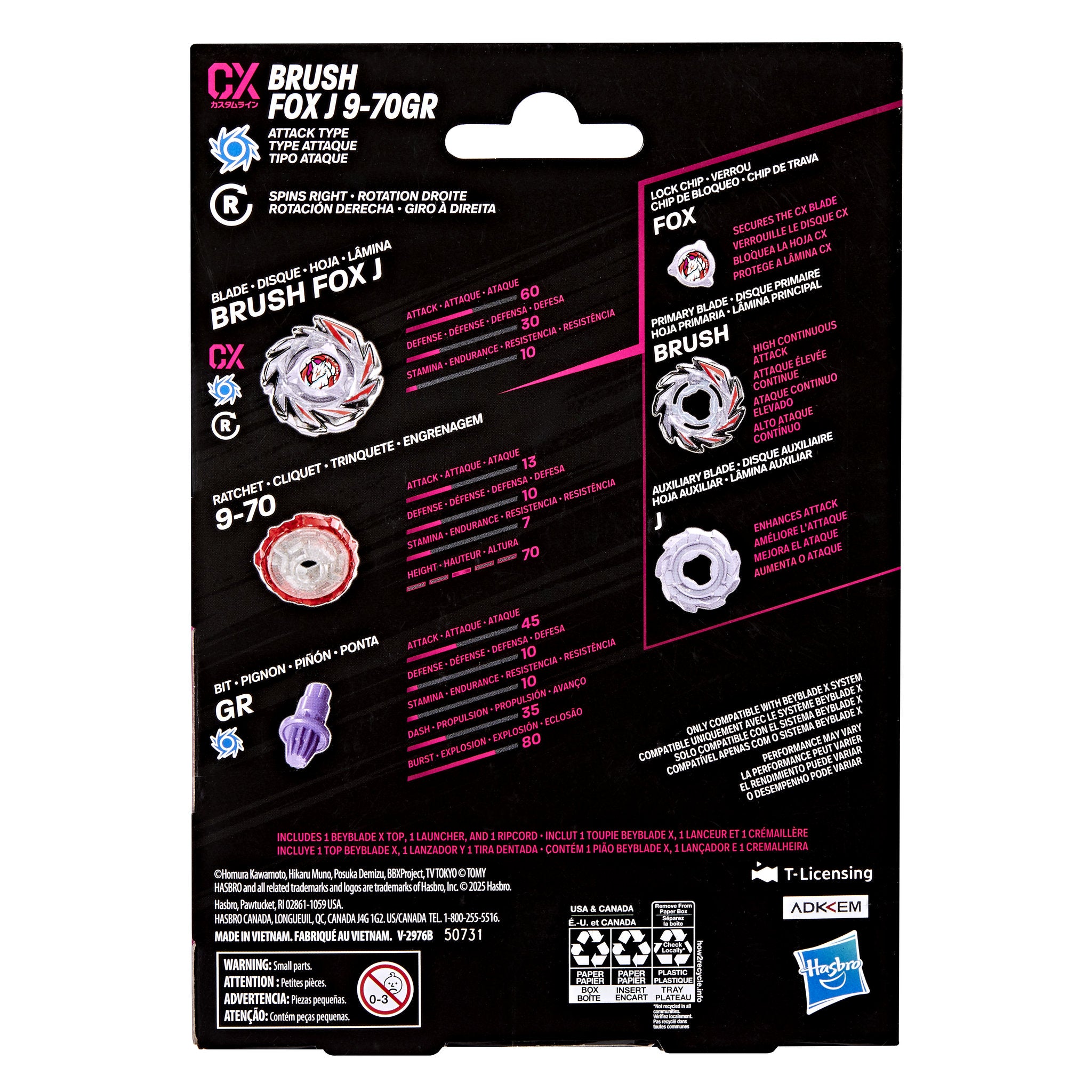 Beyblade X Brush Fox J 9-70GR CX Starter Pack