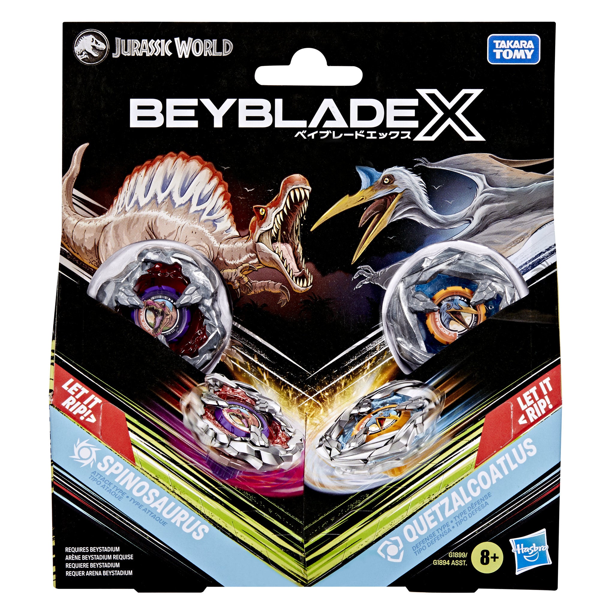 Beyblade X Jurassic World Spinosaurus & Quetzalcoatlus