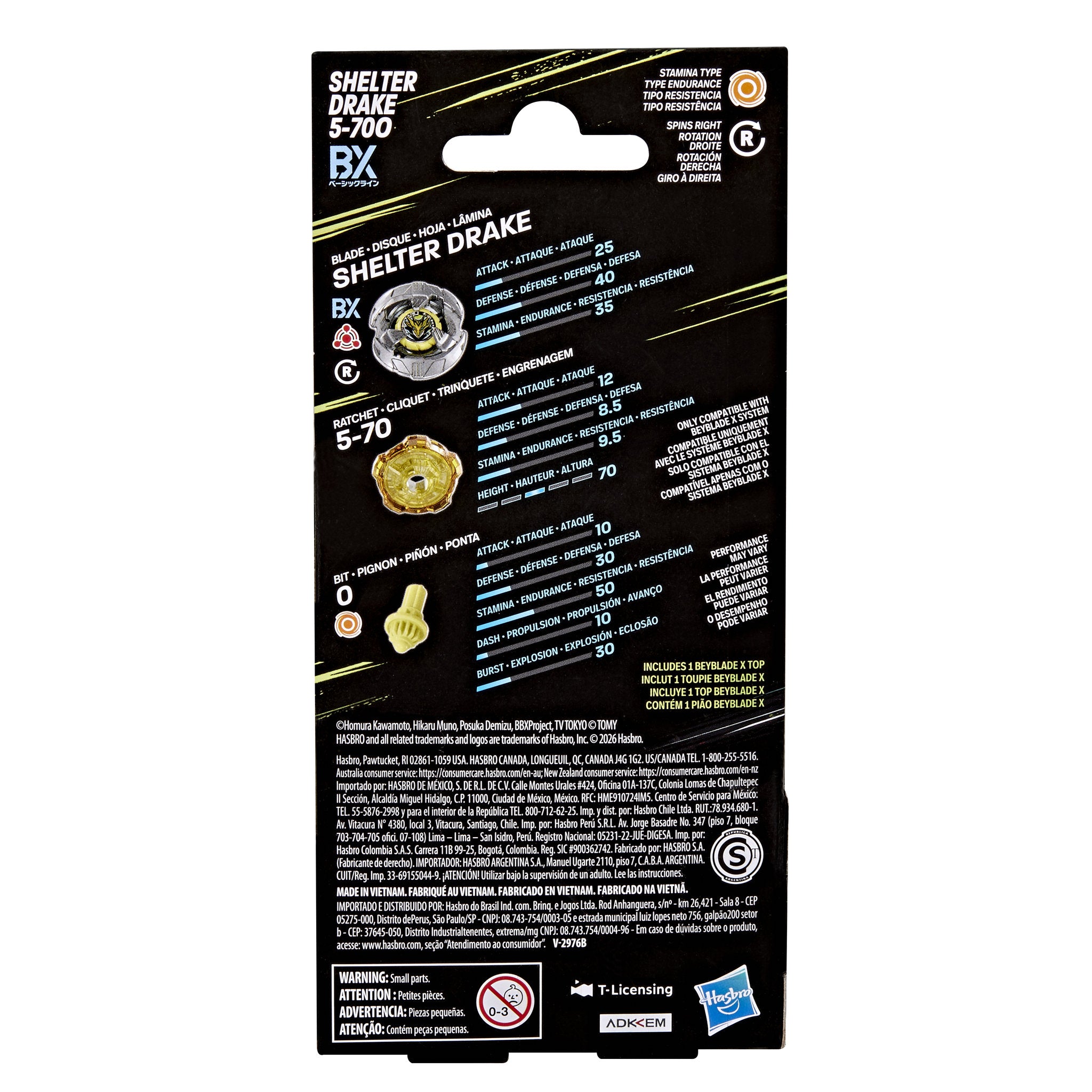 Beyblade X Single Top Shelter Drake 5-700 Booster Pack