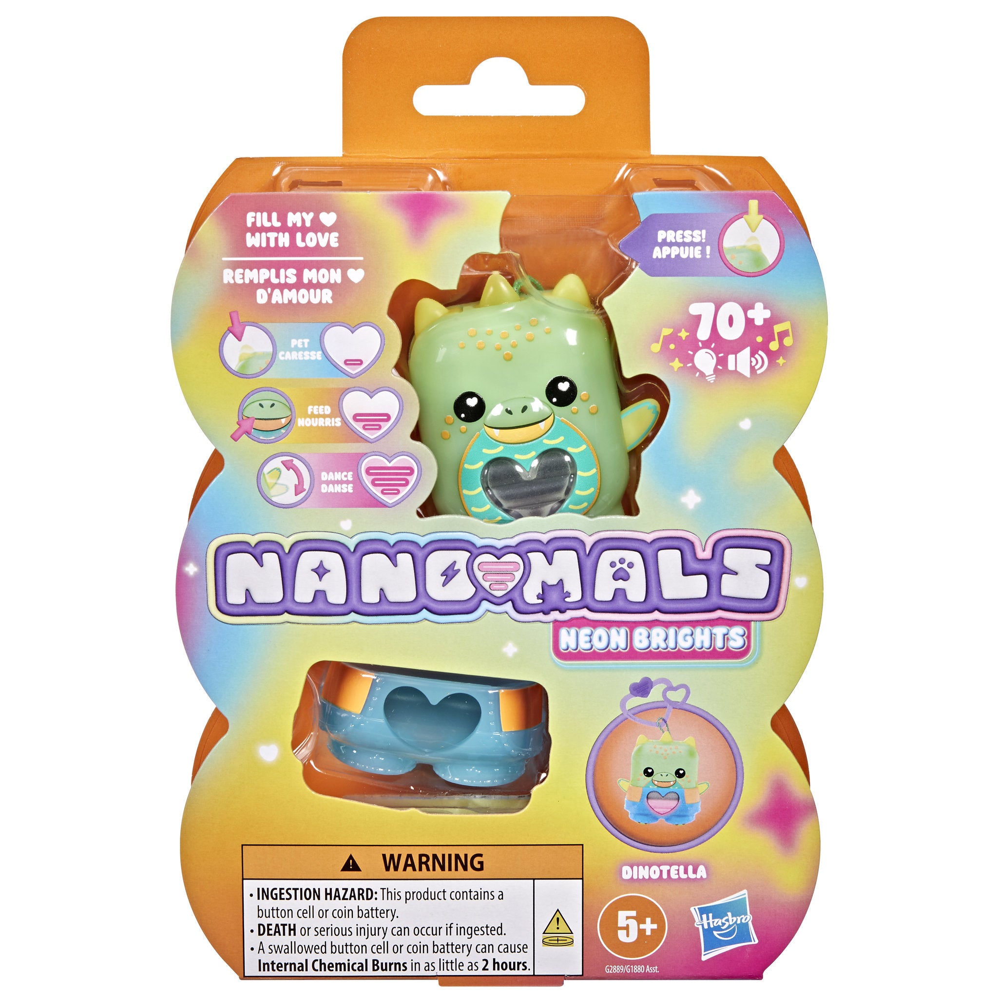 Nano-Mals Neon Brights - Dinotella the Dinosaur
