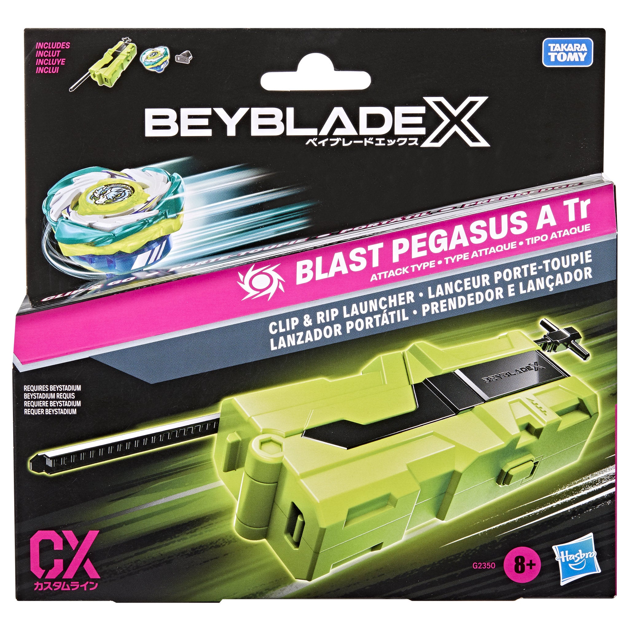 Beyblade X Clip & Rip Launchers - Blast Pegasus