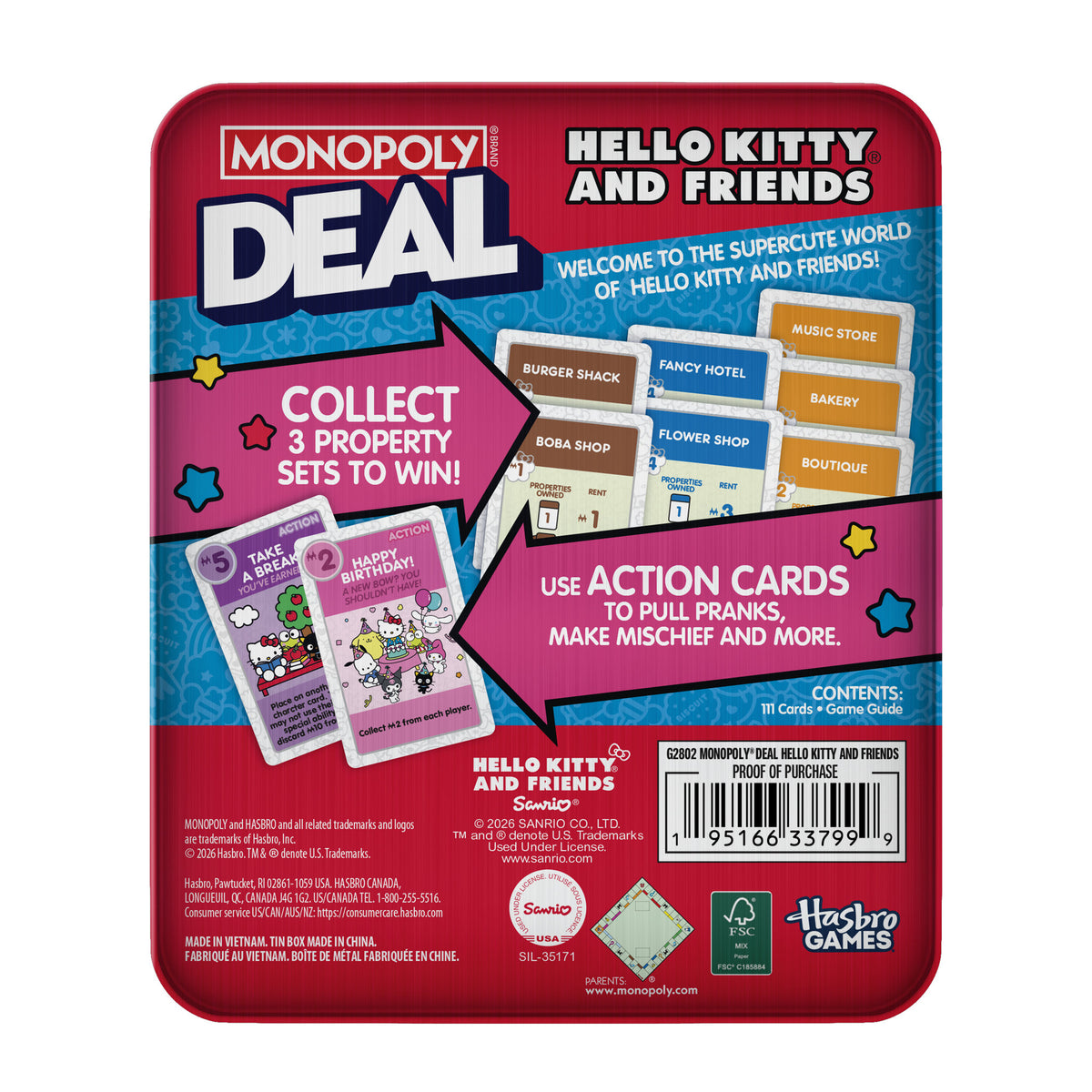 Monopoly Deal Hello Kitty & Friends