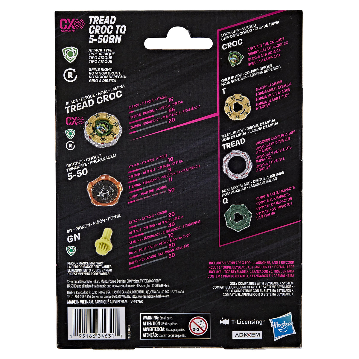 Beyblade X Tread Croc TQ 5-50g CX Infinity Starter Pack