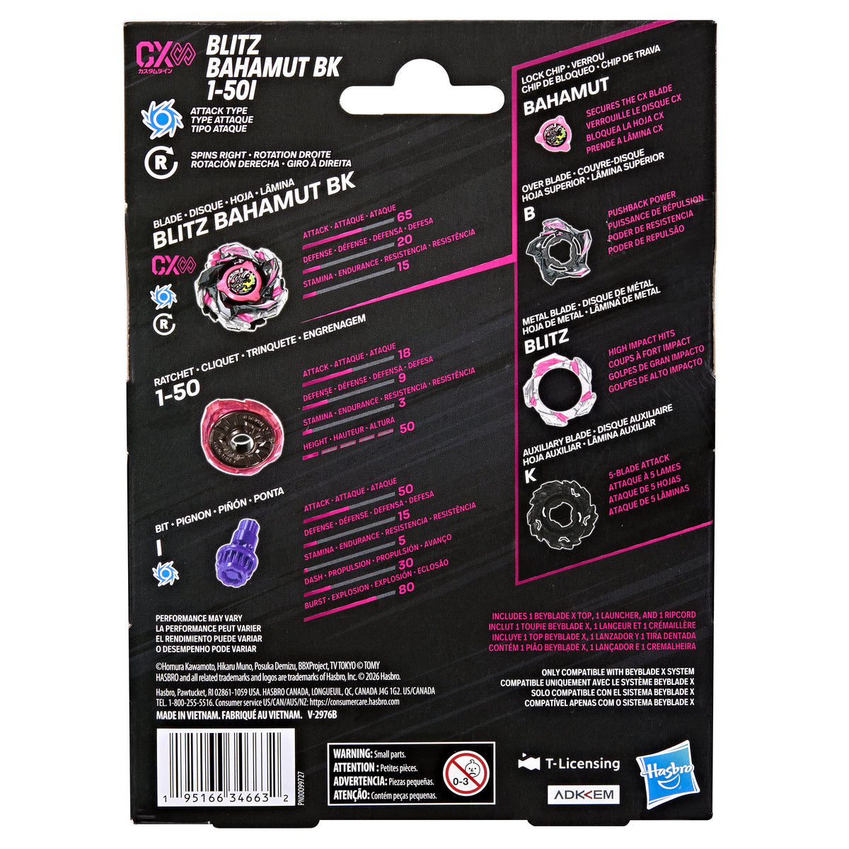 Beyblade X CX Infinity Blitz Bahamut BK 1-50I Starter Pack Set