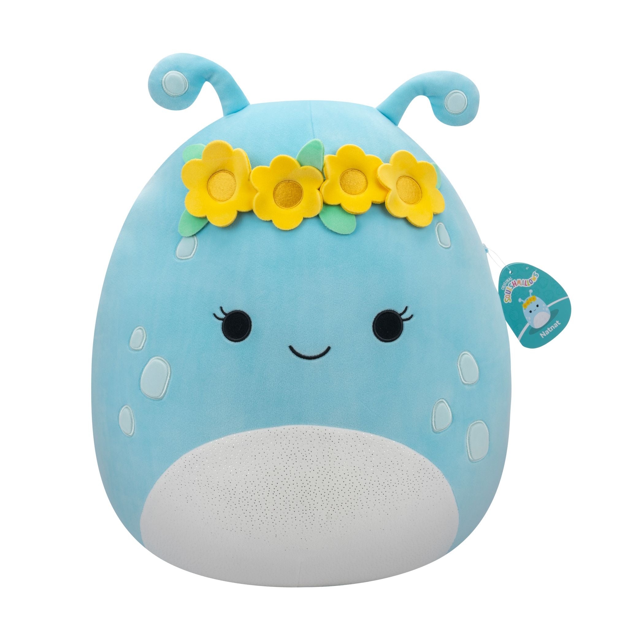 Squishmallows 16 Inch Plush  Natnat Pastel Blue Alien