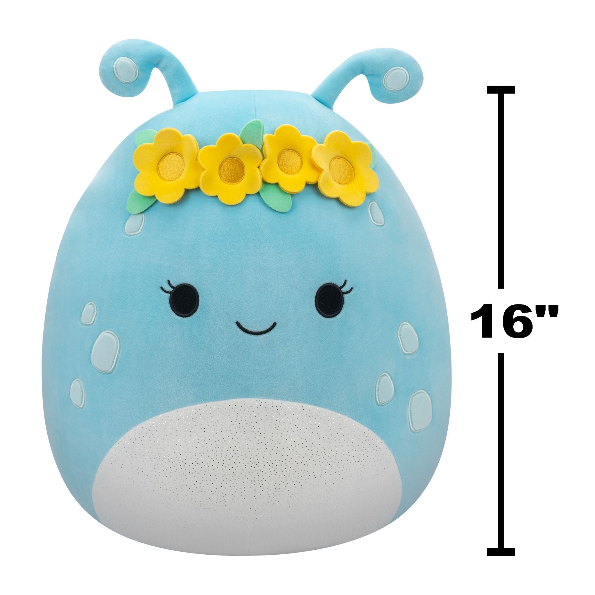 Squishmallows 16 Inch Plush  Natnat Pastel Blue Alien