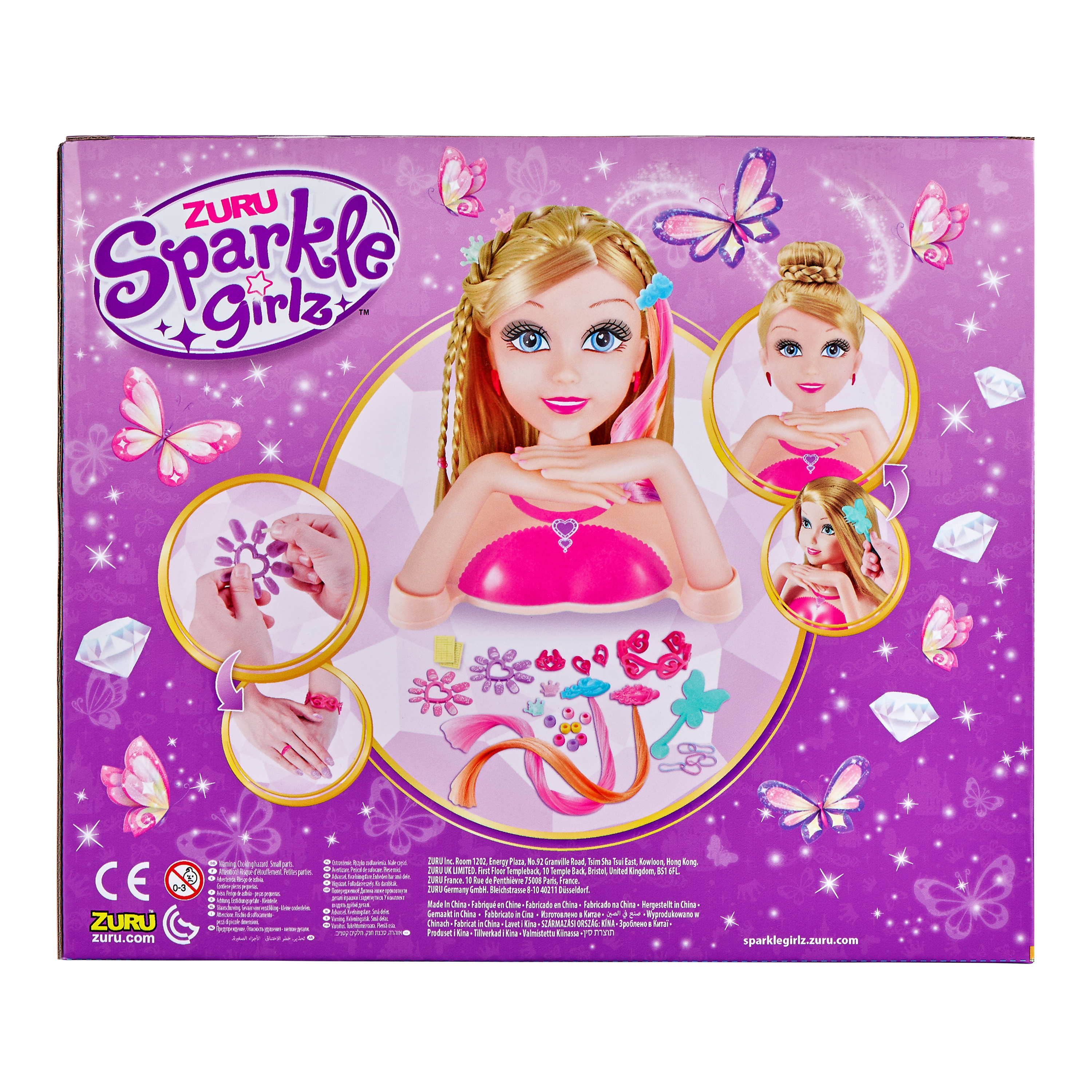 ZURU Sparkle Girlz Styling Princess Head With Fantasy Nail Design